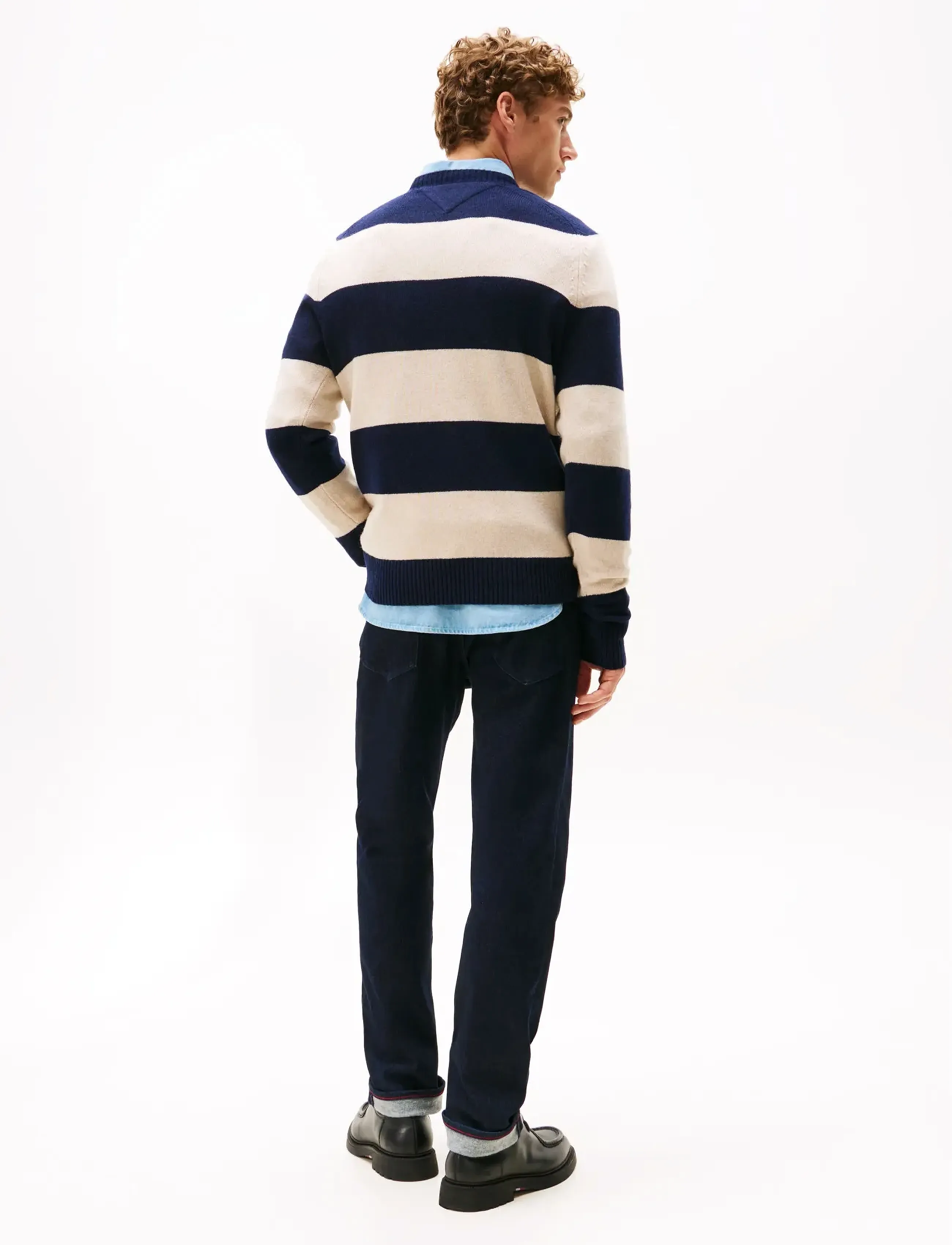 Tommy Hilfiger - LAMBSWOOL CREW NECK - gebreide truien - desert sky newsprint htr - 4