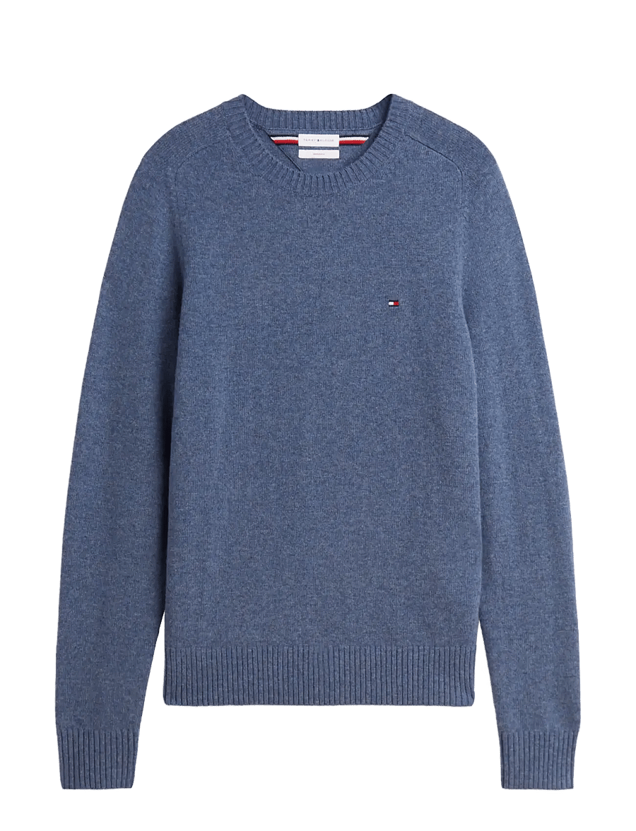 Tommy Hilfiger - LAMBSWOOL CREW NECK - Ümara kaelusega - aegean sea heather - 0