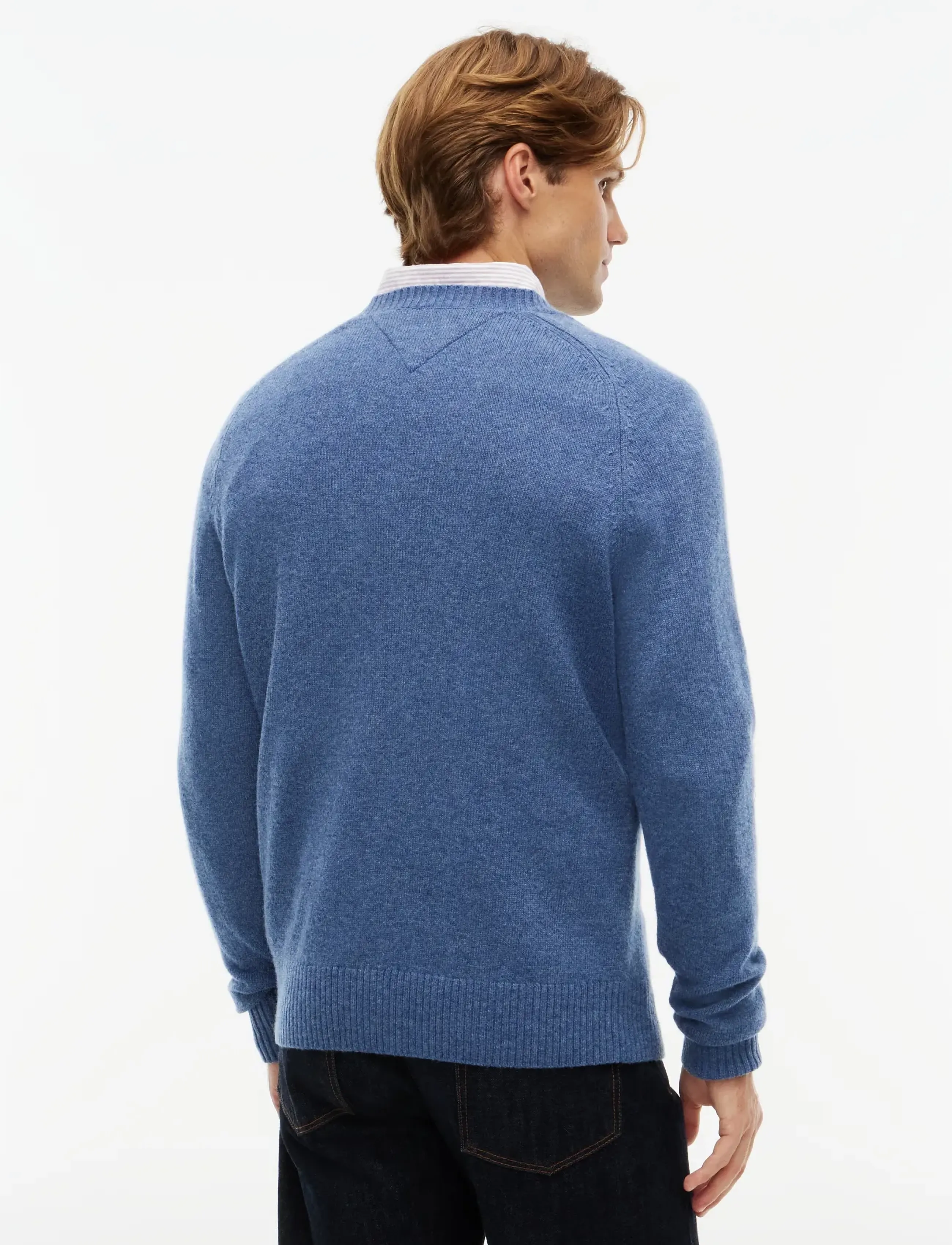 TOMMY HILFIGER Lambswool Crew Neck stickade tröjor herr – bild 2