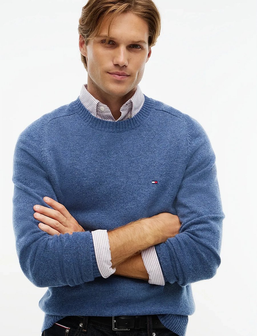 Tommy Hilfiger - LAMBSWOOL CREW NECK - Ümara kaelusega - aegean sea heather - 3