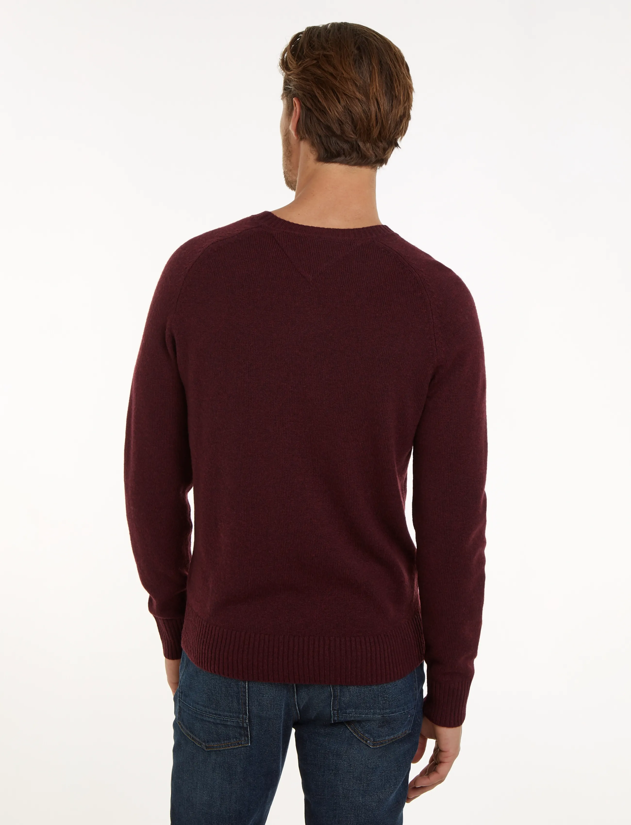 Tommy Hilfiger - LAMBSWOOL CREW NECK - Ümara kaelusega - burgundy heather - 3