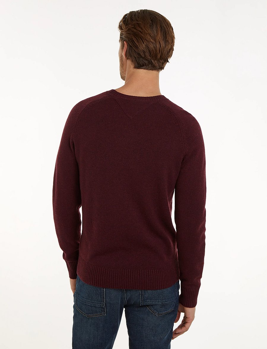 Tommy Hilfiger - LAMBSWOOL CREW NECK - Ümara kaelusega - burgundy heather - 3
