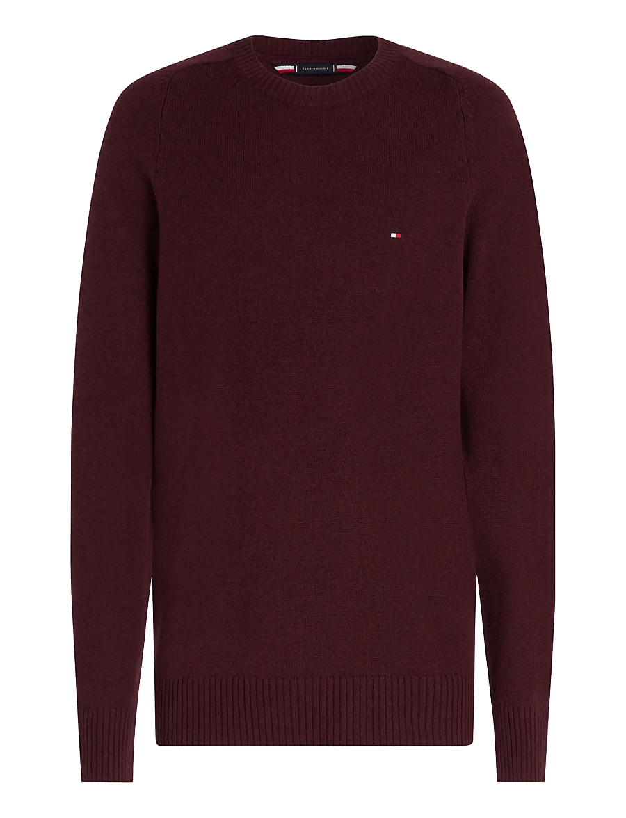 Tommy Hilfiger - LAMBSWOOL CREW NECK - Ümara kaelusega - burgundy heather - 2