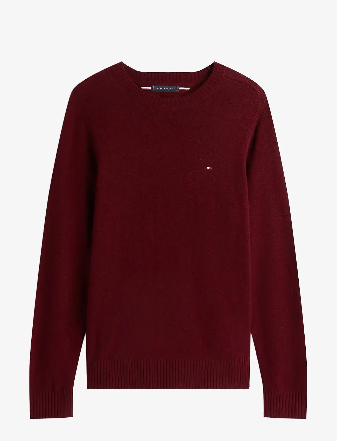 Tommy Hilfiger - LAMBSWOOL CREW NECK - sügisesed riided - deep burgundy heather - 0