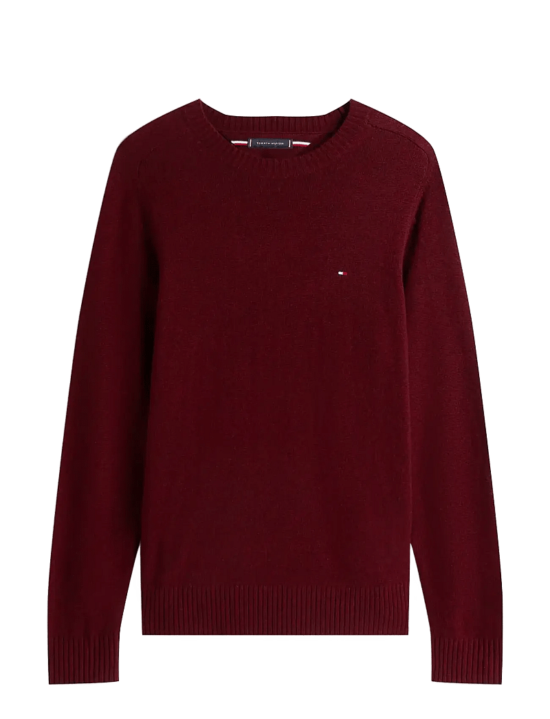 Tommy Hilfiger - LAMBSWOOL CREW NECK - rund hals - deep burgundy heather - 1