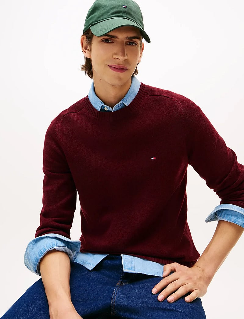 Tommy Hilfiger - LAMBSWOOL CREW NECK - rund hals - deep burgundy heather - 4