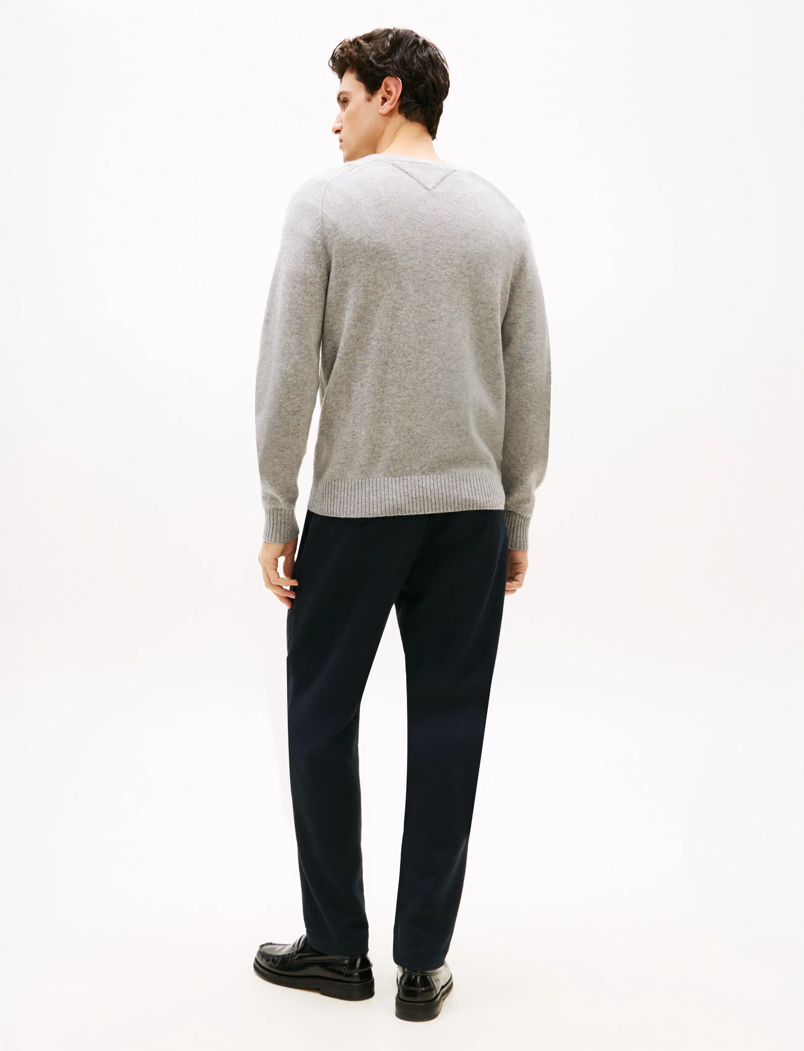 Tommy Hilfiger - LAMBSWOOL CREW NECK - stickade basplagg - light grey heather - 4