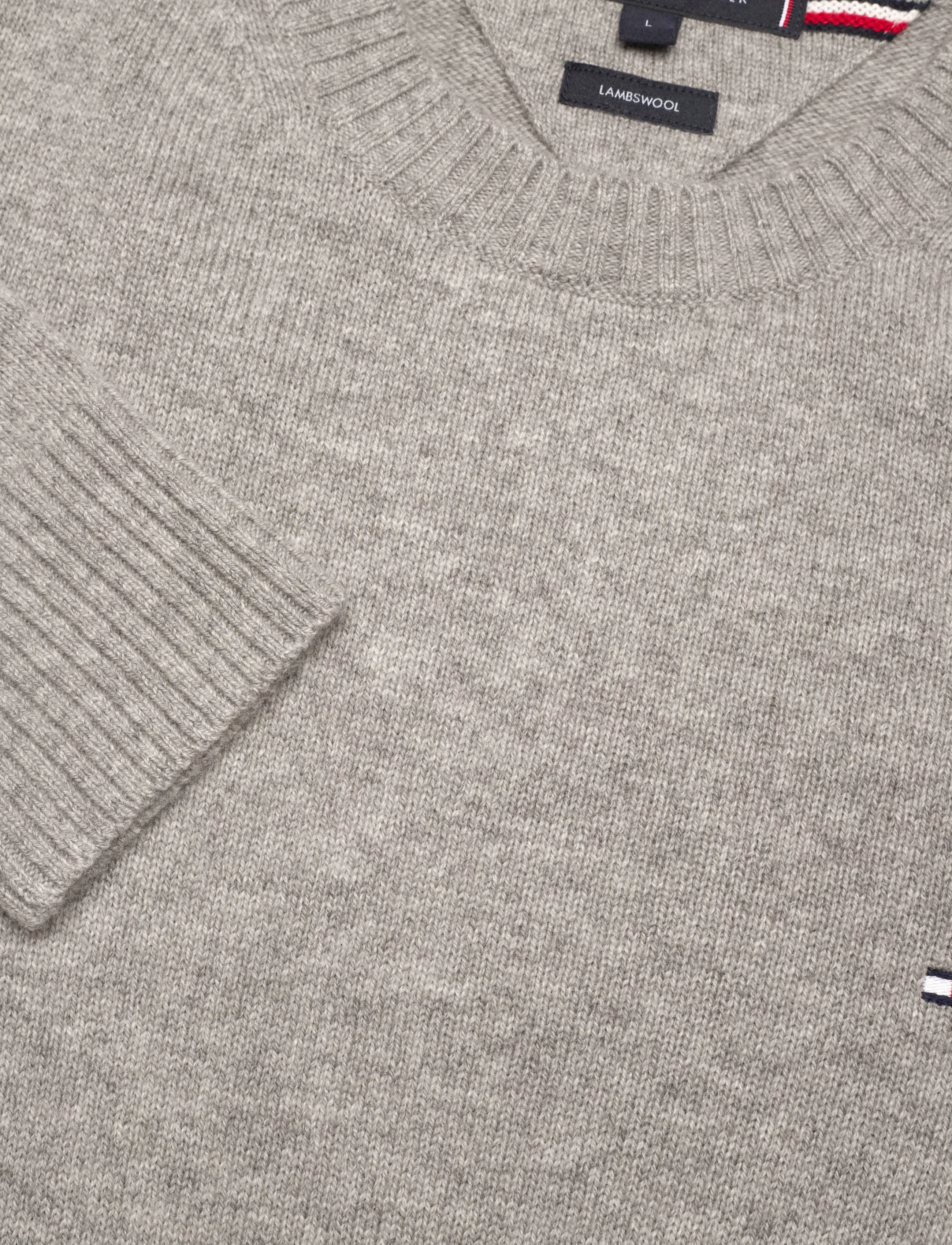 Tommy Hilfiger - LAMBSWOOL CREW NECK - round necks - light grey heather - 2