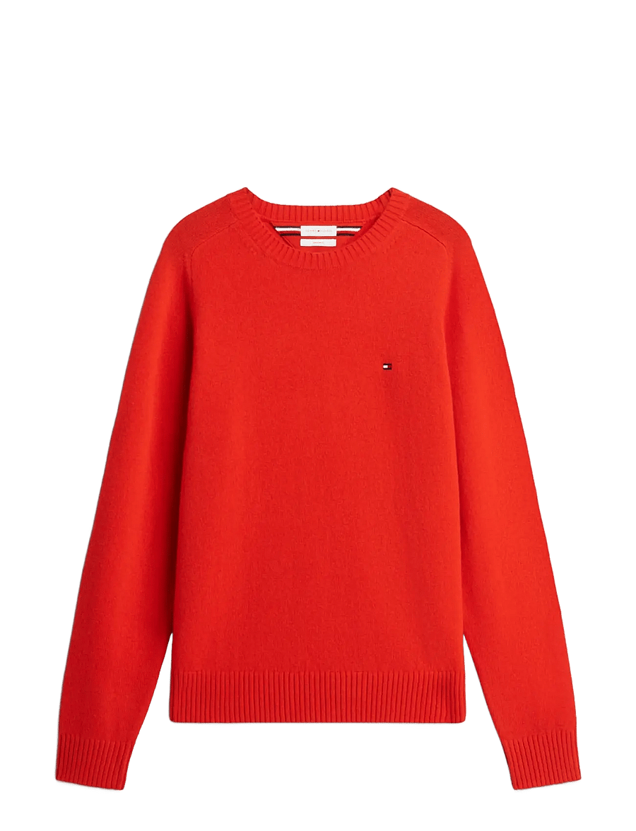Tommy Hilfiger - LAMBSWOOL CREW NECK - rundhals - medium red - 0