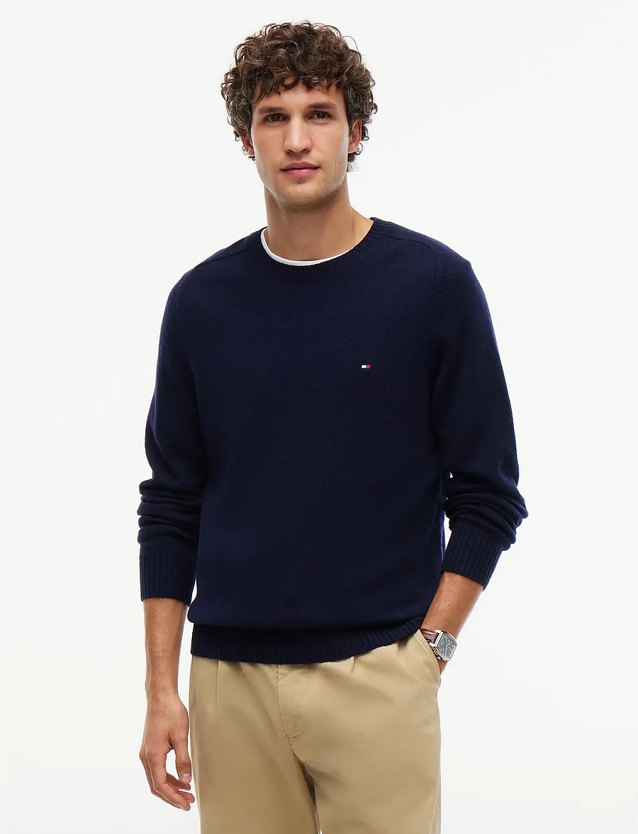 Tommy Hilfiger - LAMBSWOOL CREW NECK - rundhalsad - navy blue - 0