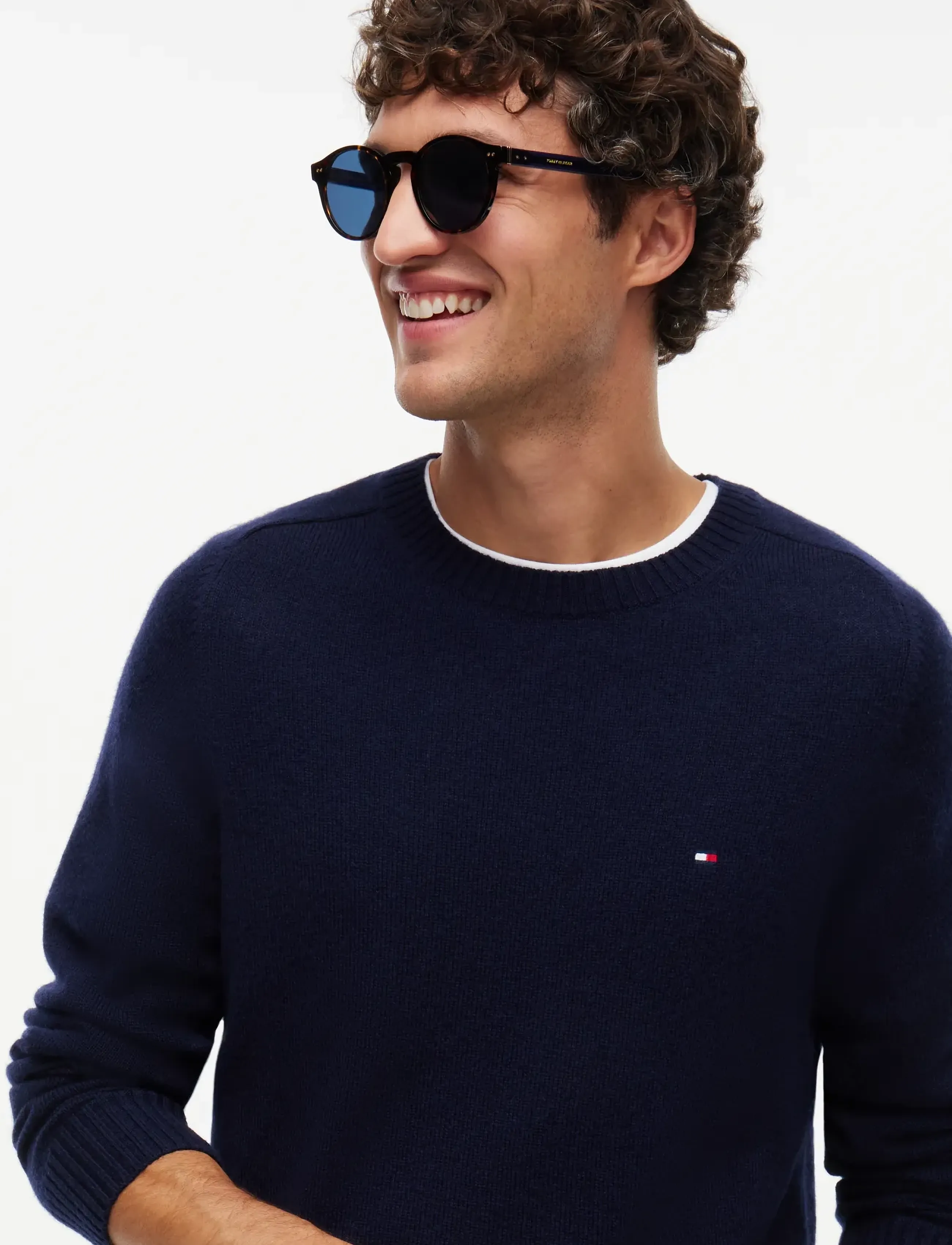 TOMMY HILFIGER Lambswool Crew Neck stickade tröjor herr – bild 5