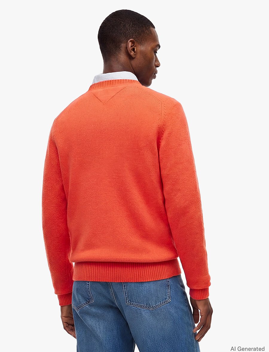 Tommy Hilfiger - LAMBSWOOL CREW NECK - rund hals - radiant orange heather - 2