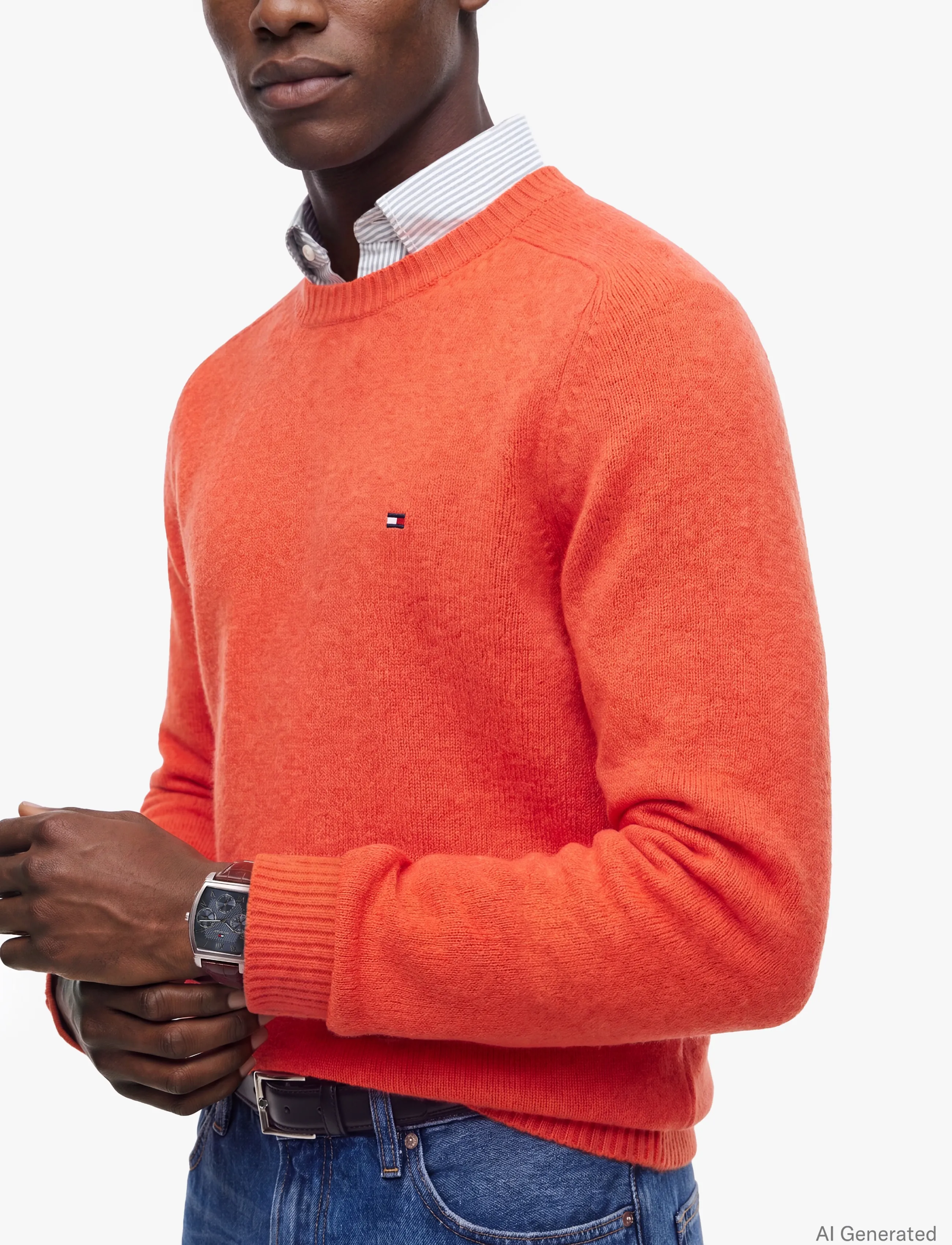 Tommy Hilfiger - LAMBSWOOL CREW NECK - rund hals - radiant orange heather - 3