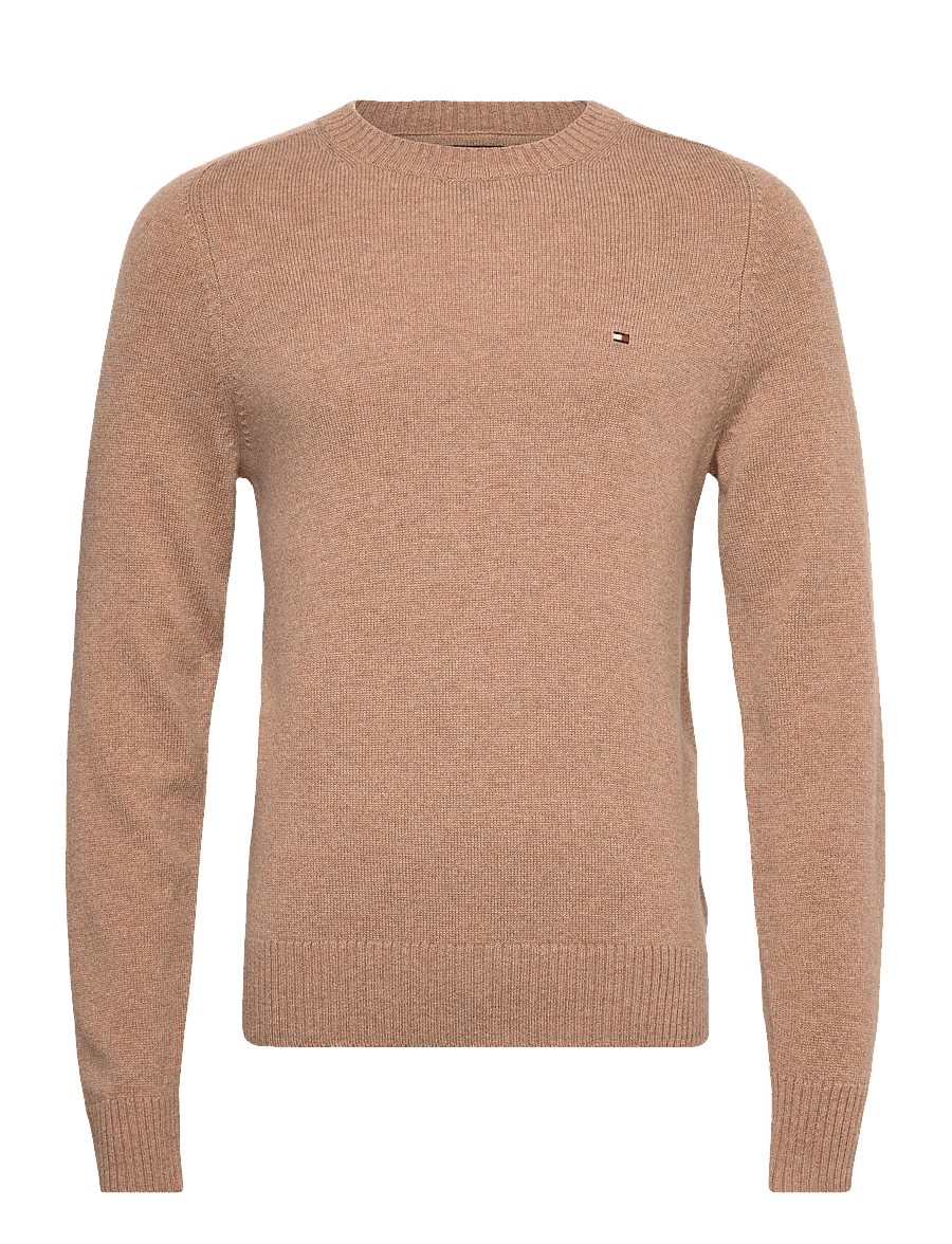 Tommy Hilfiger - LAMBSWOOL CREW NECK - Ümara kaelusega - safari canvas heather - 1