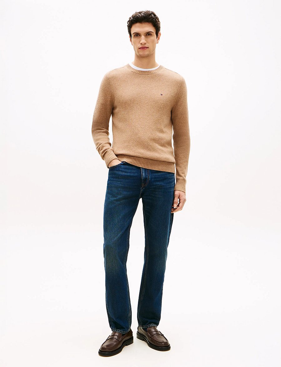 Tommy Hilfiger - LAMBSWOOL CREW NECK - Ümara kaelusega - safari canvas heather - 3
