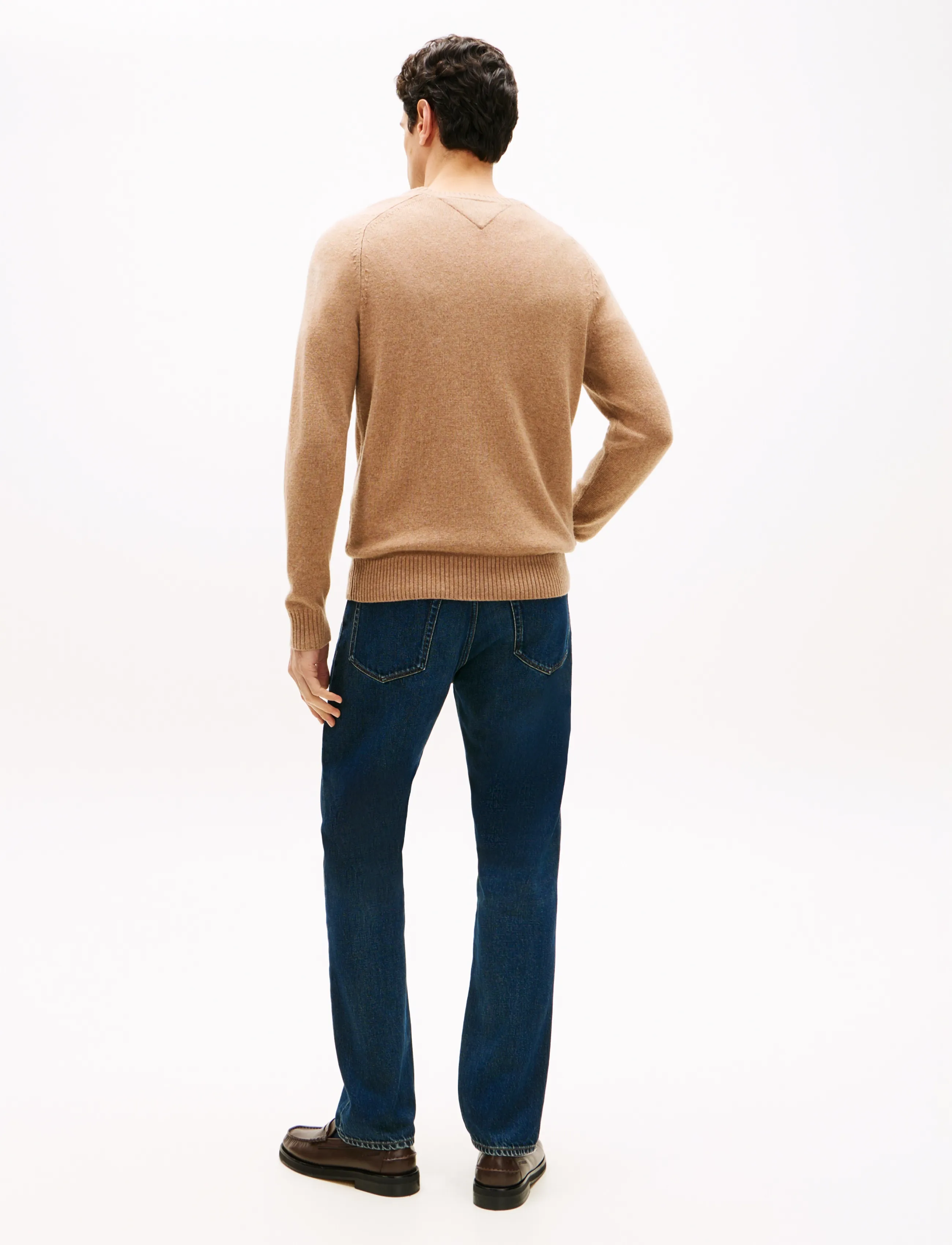 Tommy Hilfiger - LAMBSWOOL CREW NECK - stickade basplagg - safari canvas heather - 4