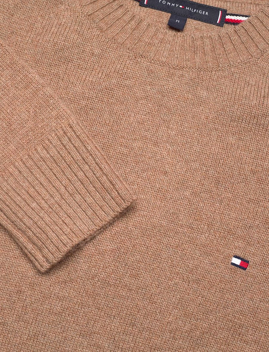 Tommy Hilfiger - LAMBSWOOL CREW NECK - Ümara kaelusega - safari canvas heather - 5