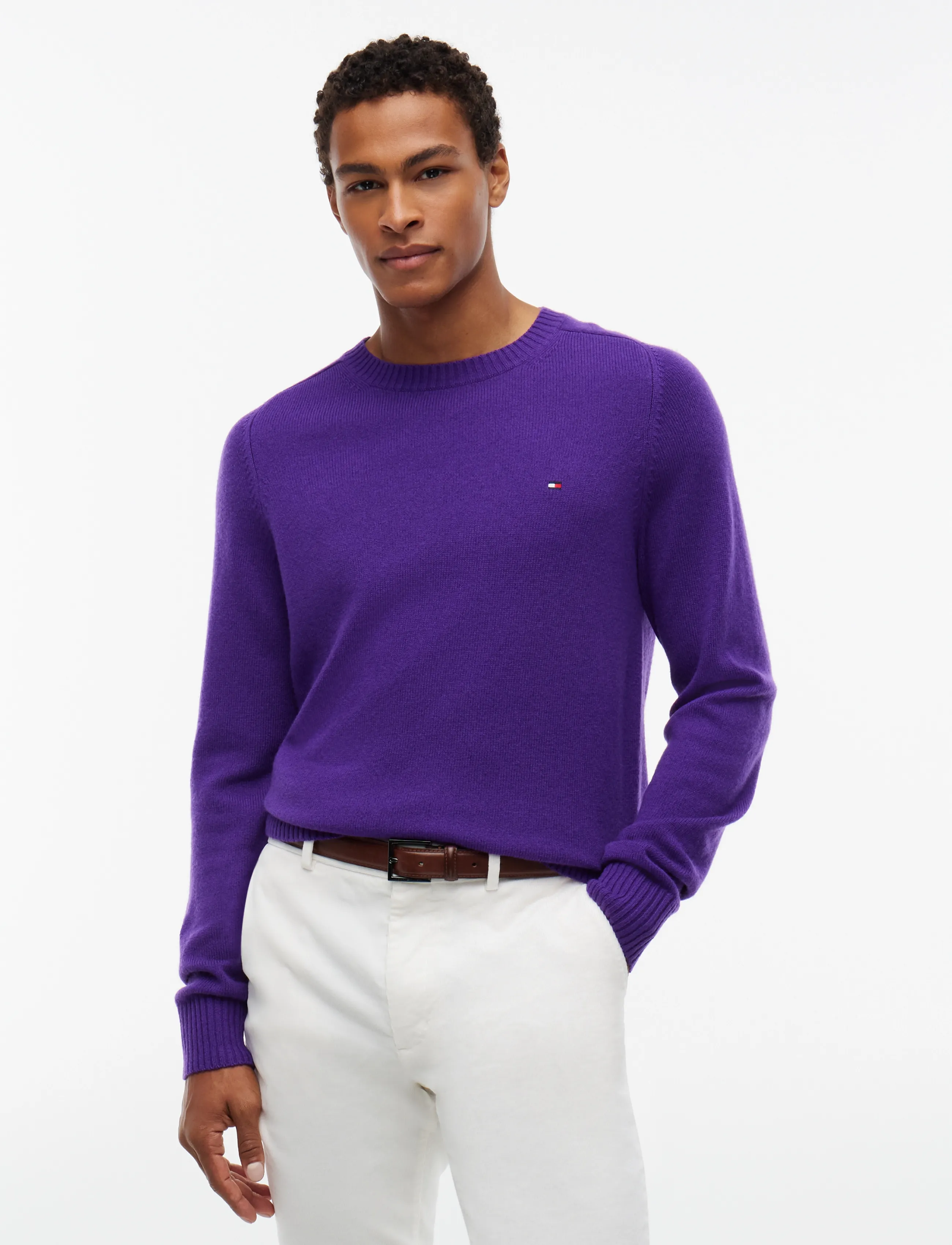 Tommy Hilfiger LAMBSWOOL CREW NECK - Kleidung - TUSCAN GRAPE / purple