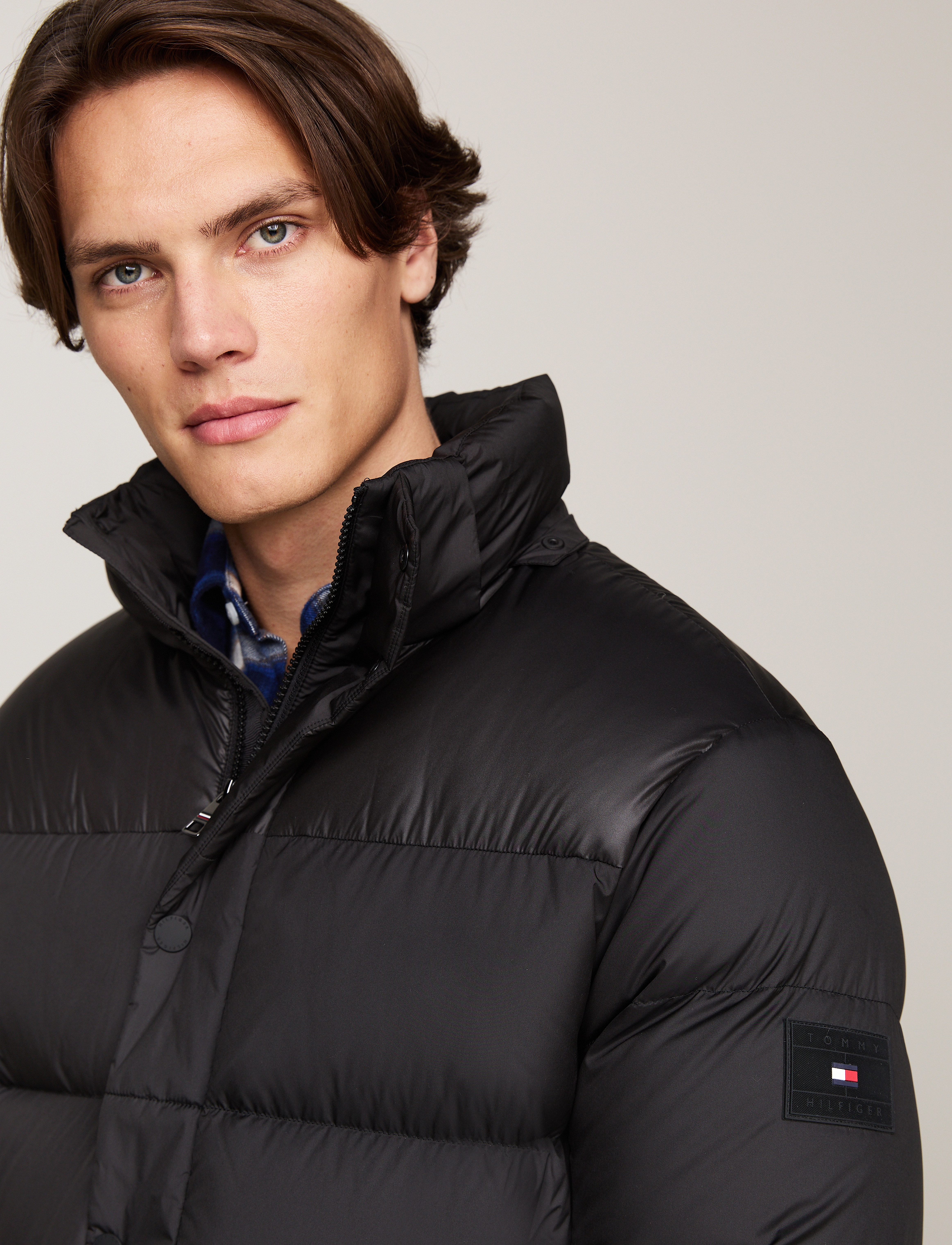 Tommy Hilfiger - MIX DOWN HOODED PUFFER JACKET - black - 1