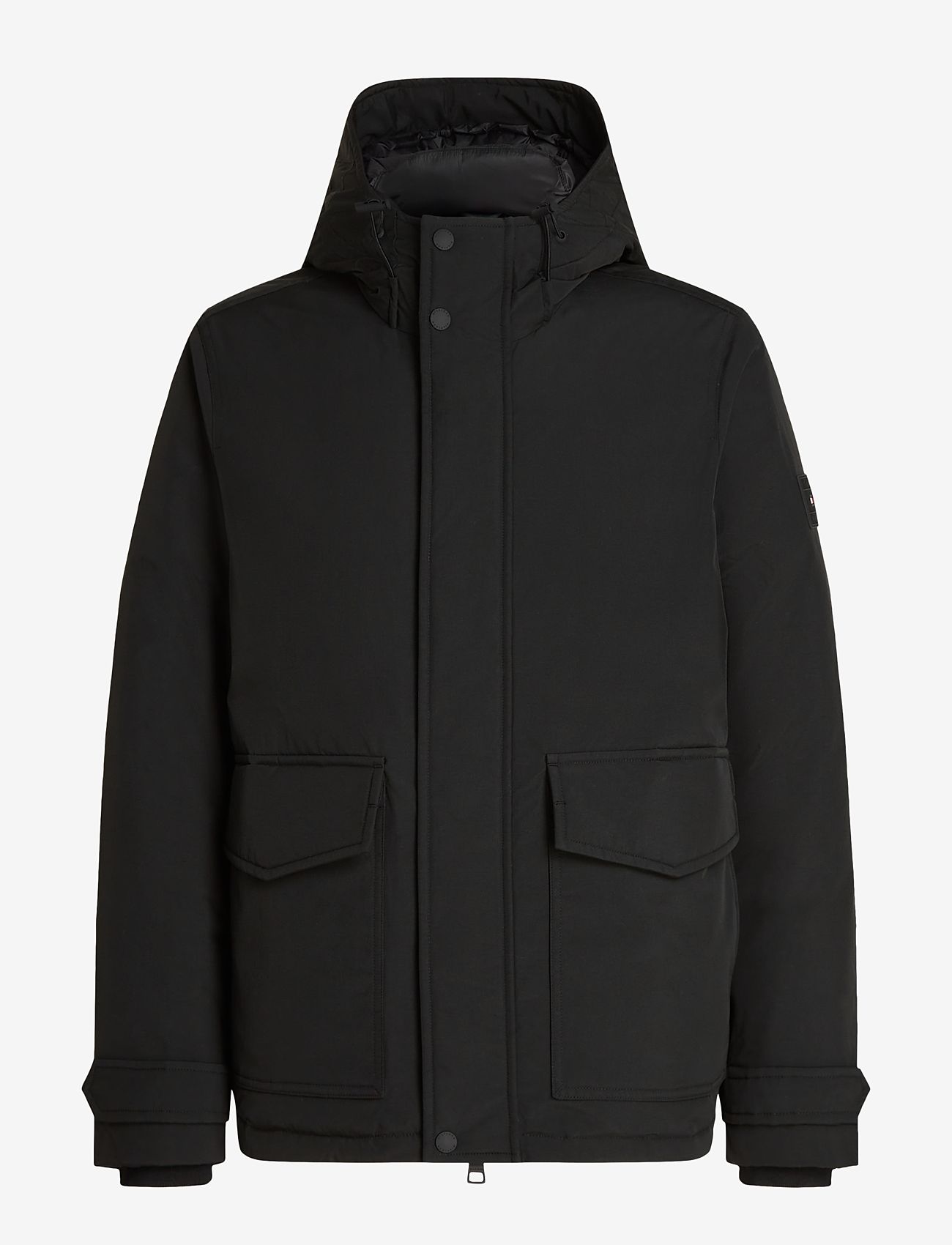 Tommy Hilfiger - ROCKIE DOWN HOODED JACKET - gefütterte jacken - black - 0