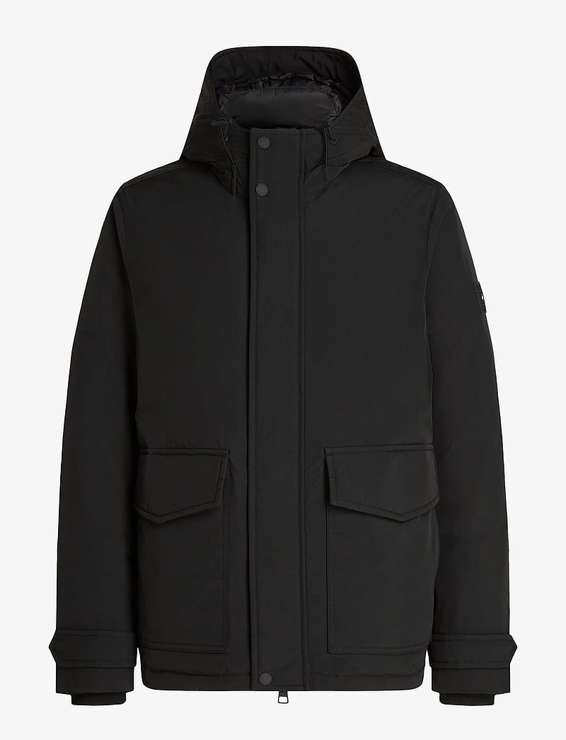 Tommy Hilfiger - ROCKIE DOWN HOODED JACKET - gefütterte jacken - black - 0