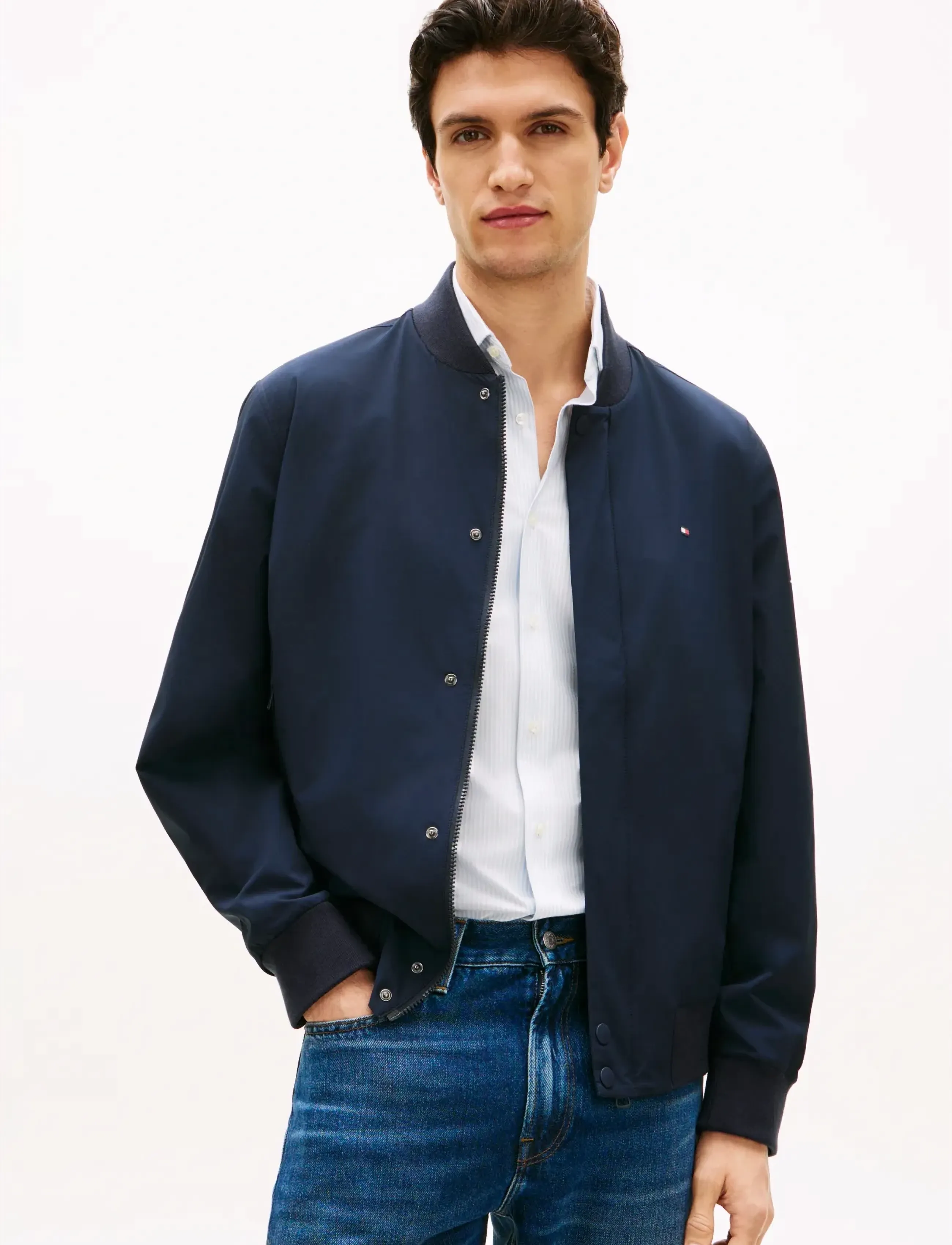 Tommy Hilfiger TECH LIGHTWEIGHT BOMBER - Forårsjakker - DESERT SKY / navy