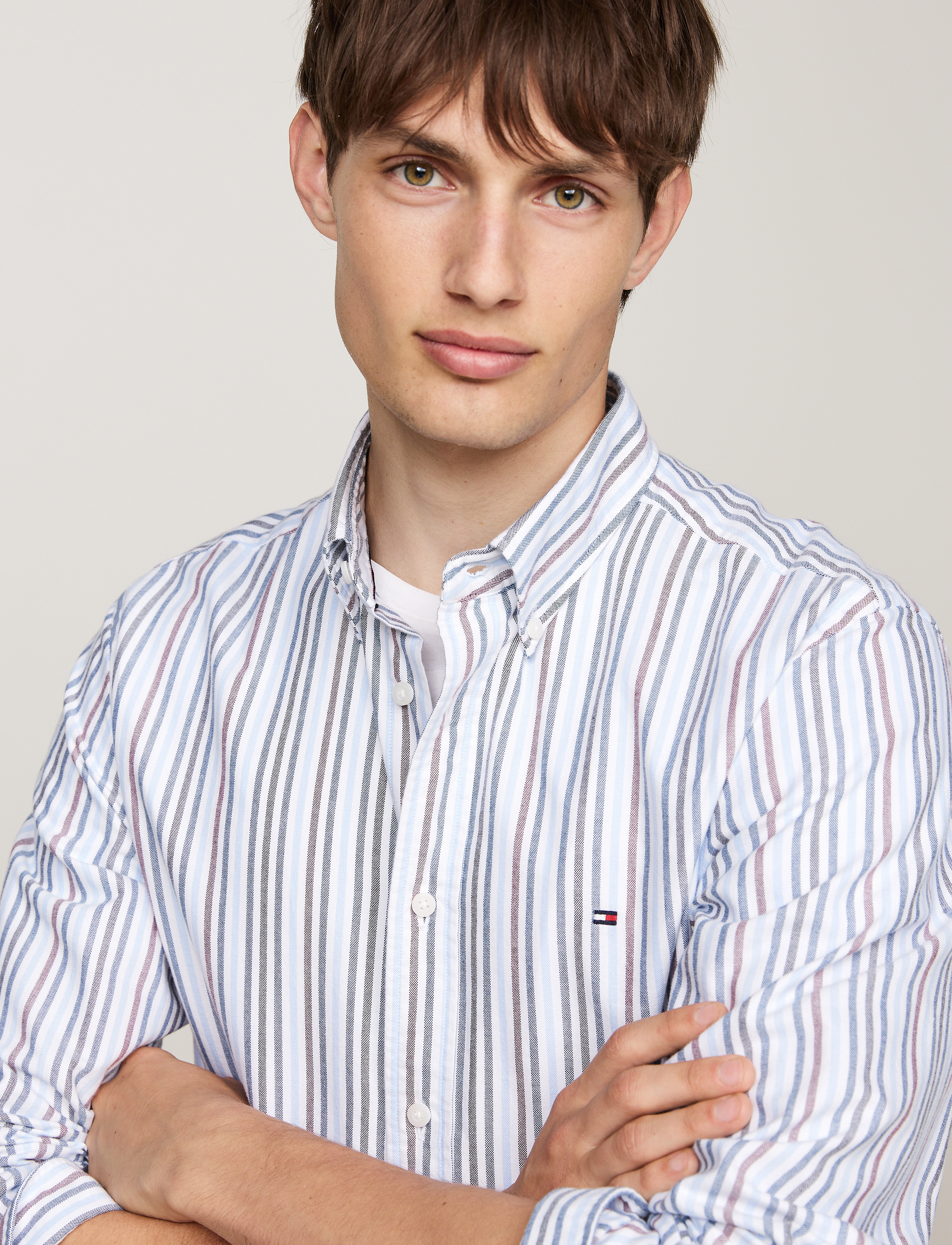Tommy Hilfiger - MULTI STRIPE OXFORD RF SHIRT - cloudy blue / rouge / multi - 2