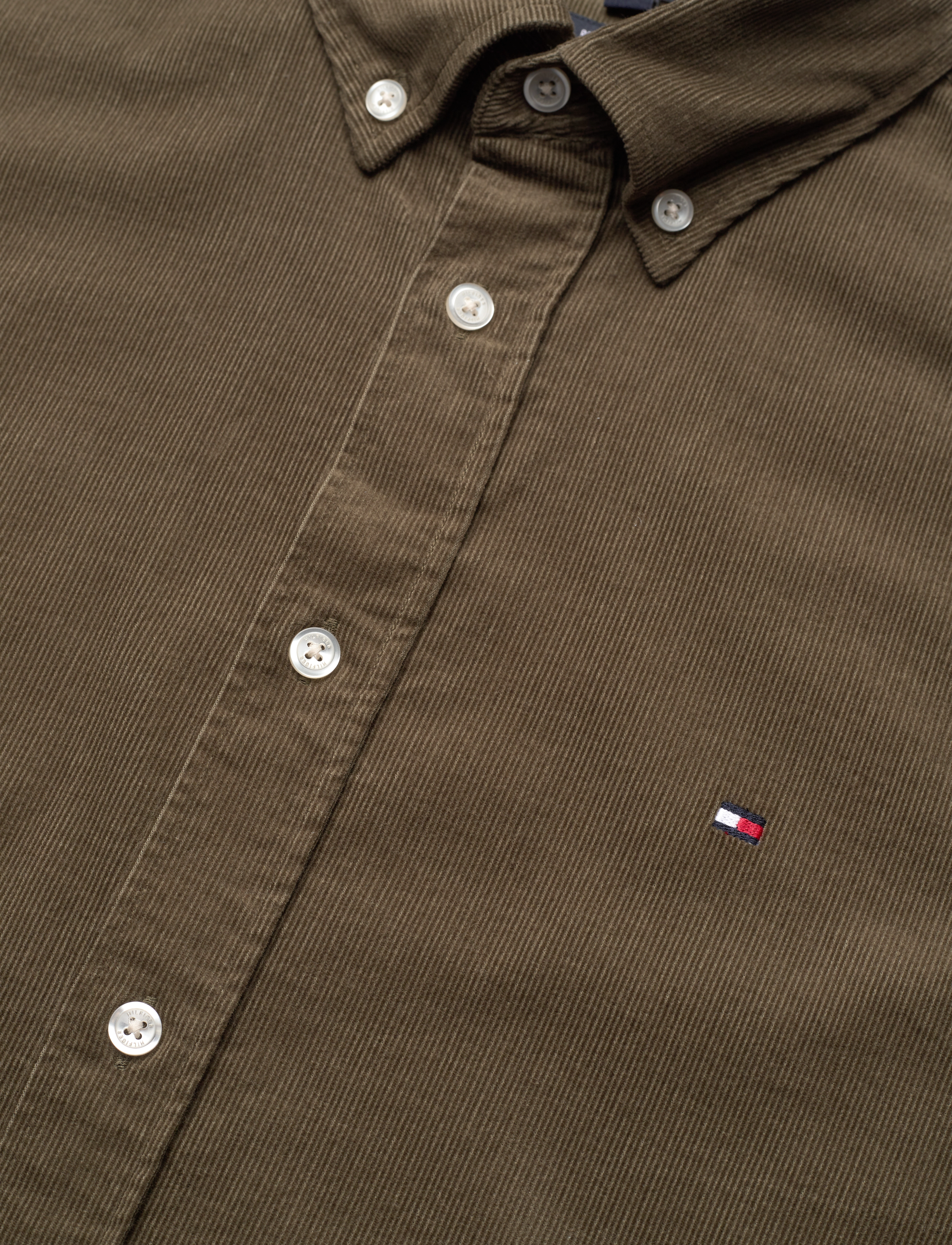 Tommy Hilfiger - SOLID CORDUROY RF SHIRT - army green - 4