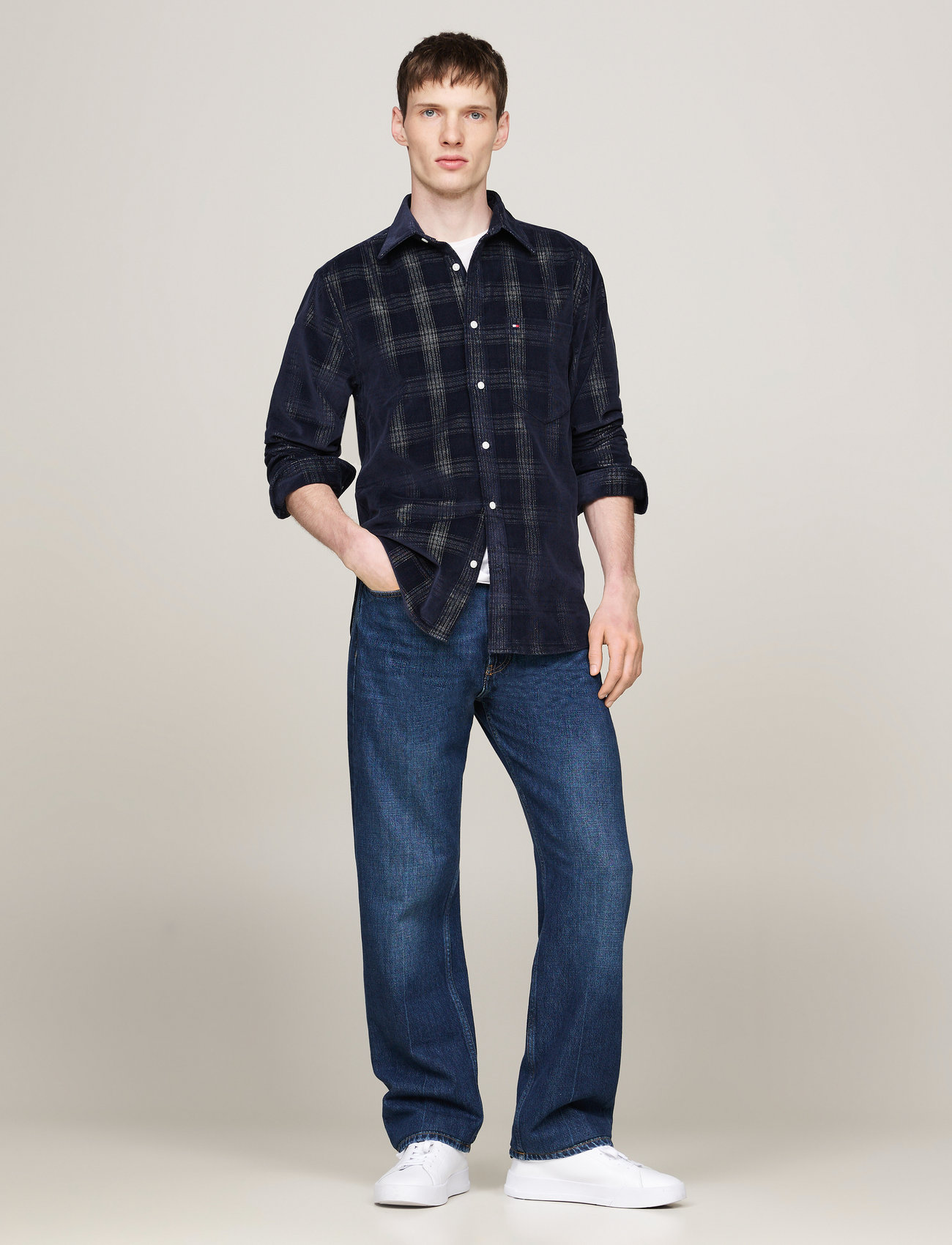 Tommy Hilfiger - CORDUROY CHECK RF SHIRT - desert sky / multi - 3