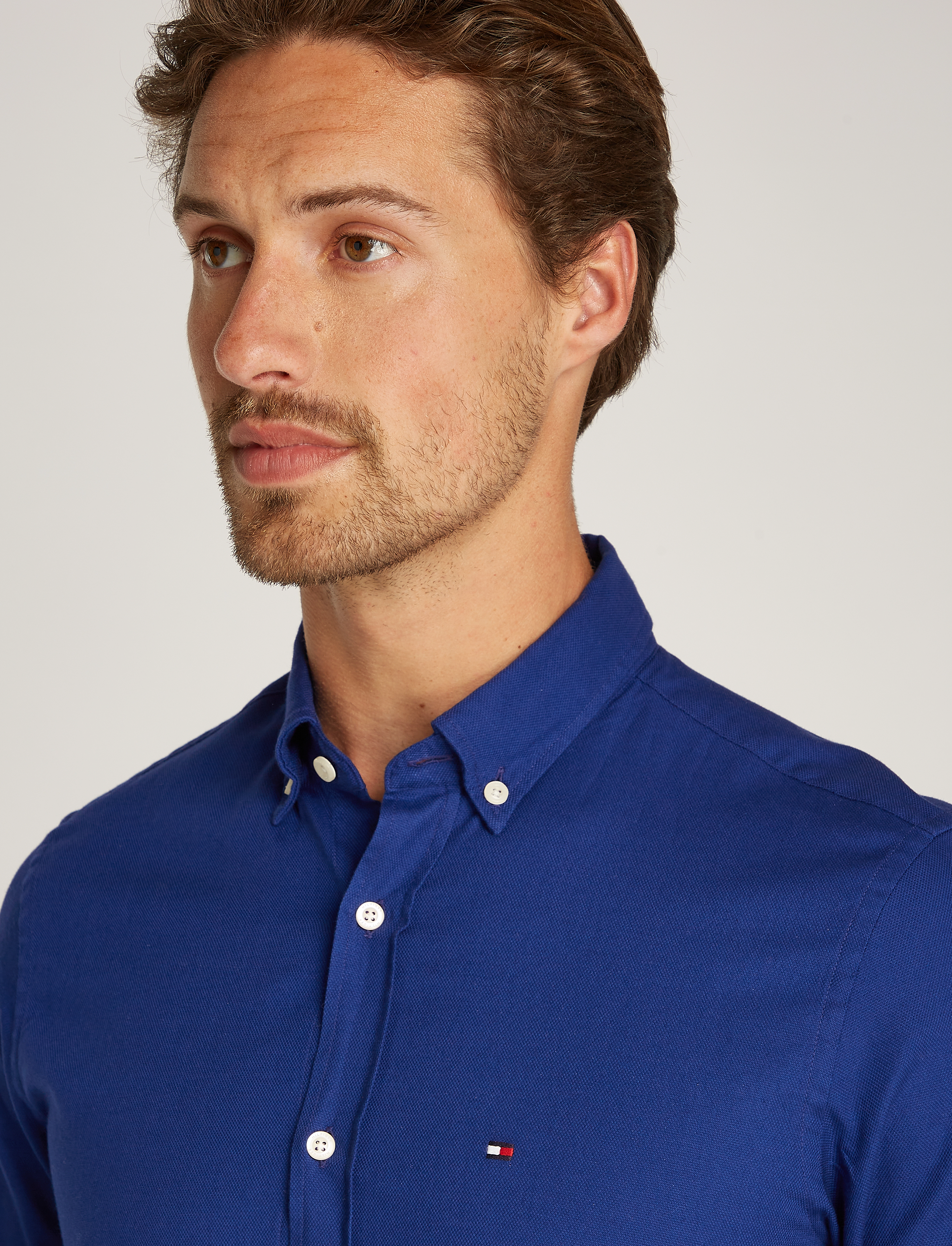 Tommy Hilfiger - FLEX DOBBY SF SHIRT - casual skjortor - navy - 5