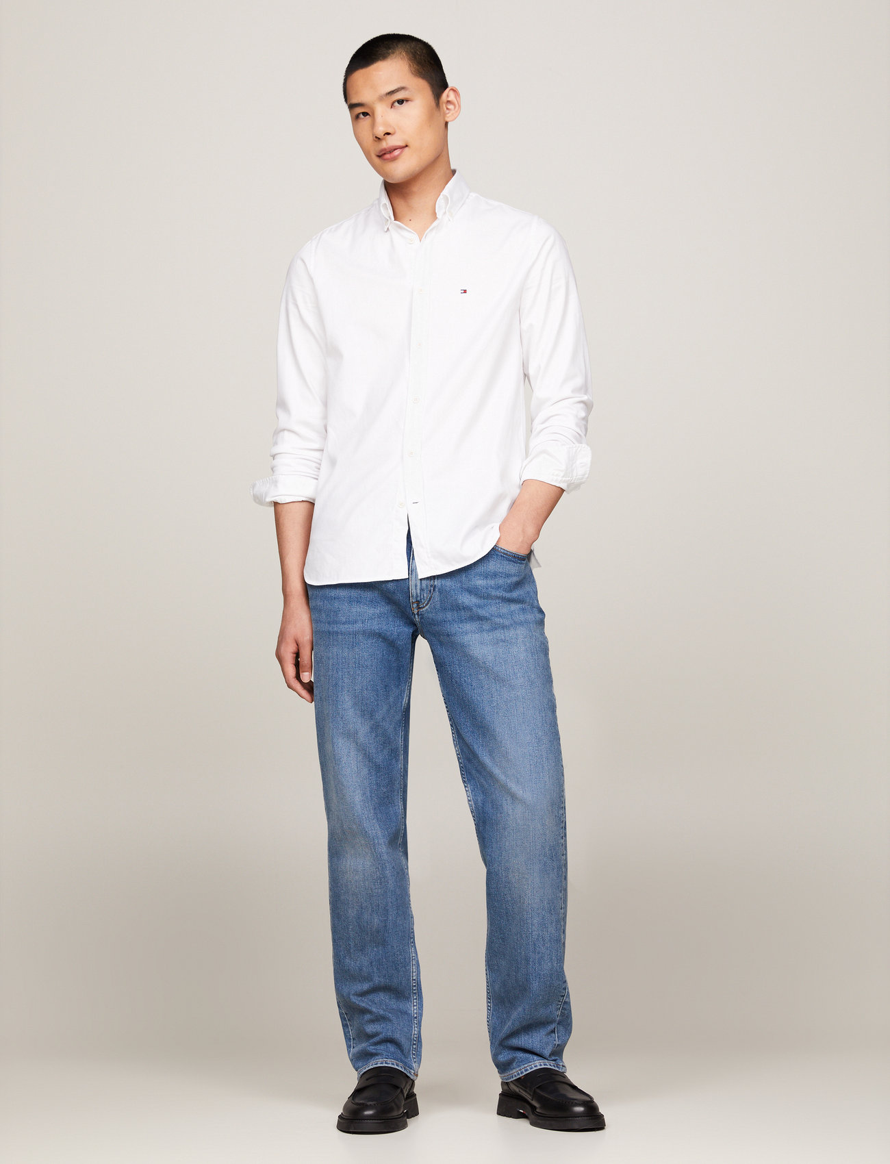 Tommy Hilfiger - FLEX DOBBY SF SHIRT - optic white - 3