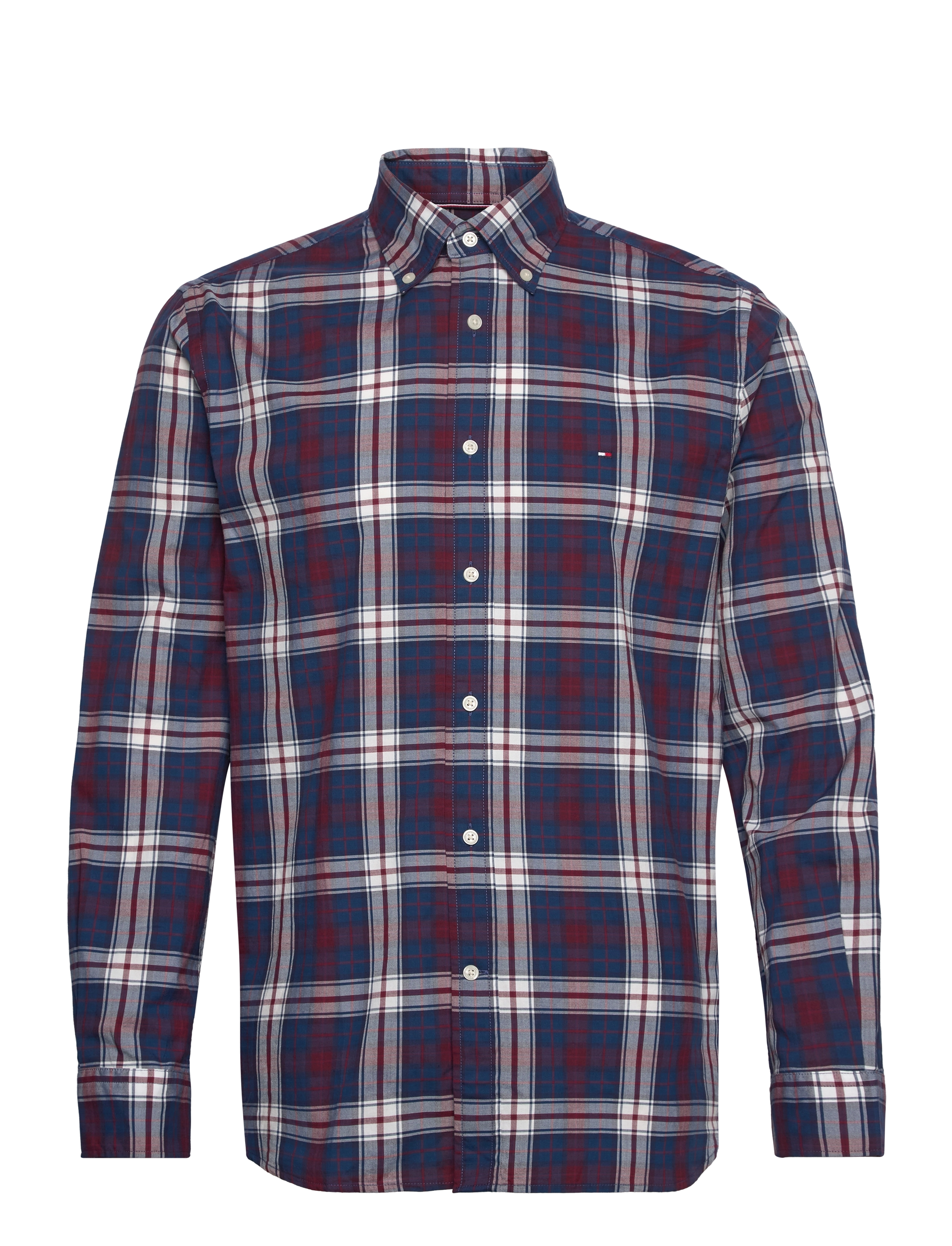 Tommy Hilfiger - FLEX POPLIN TOMMY TARTAN RF SHRT - deep indigo / rouge check - 1