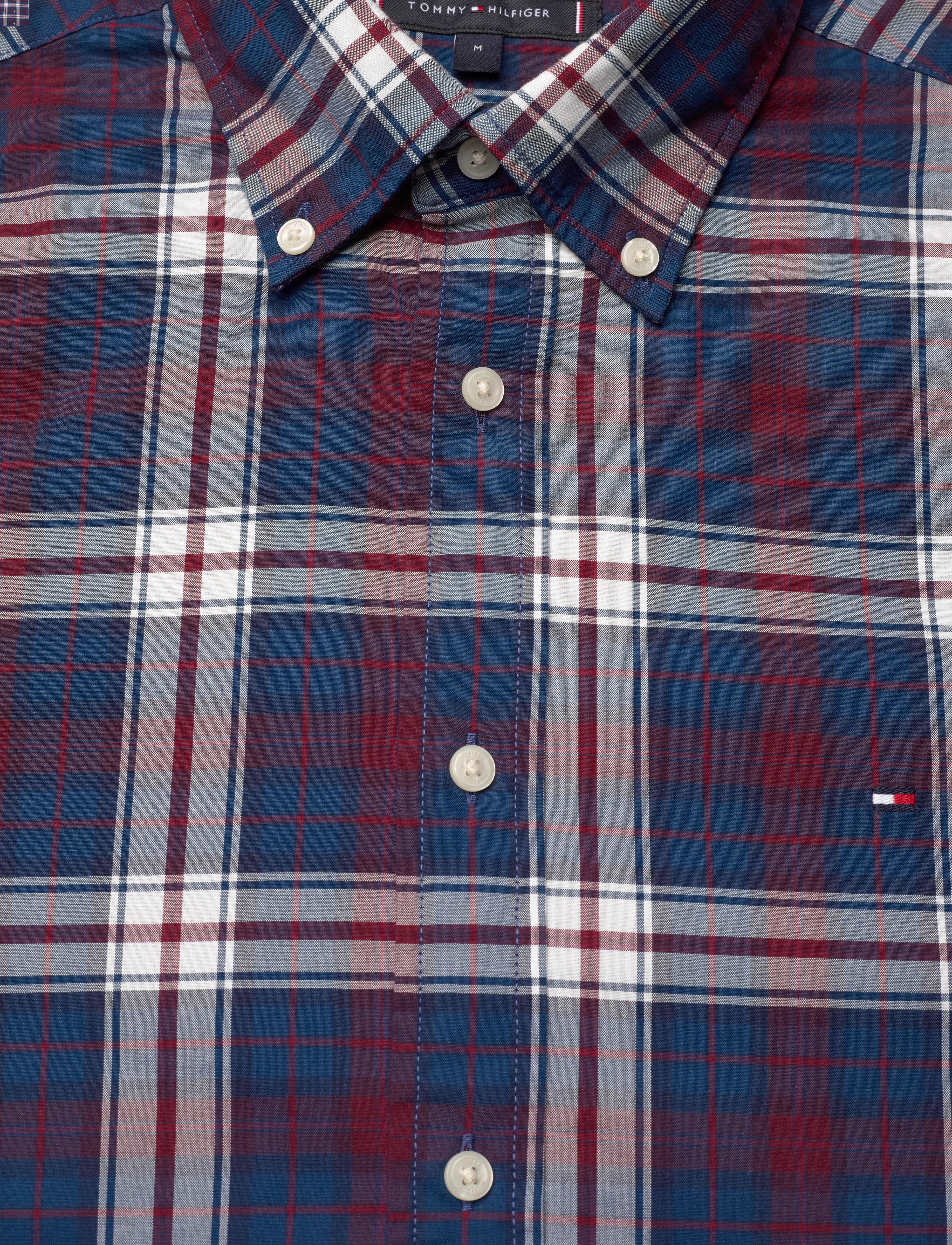 Tommy Hilfiger - FLEX POPLIN TOMMY TARTAN RF SHRT - deep indigo / rouge check - 4