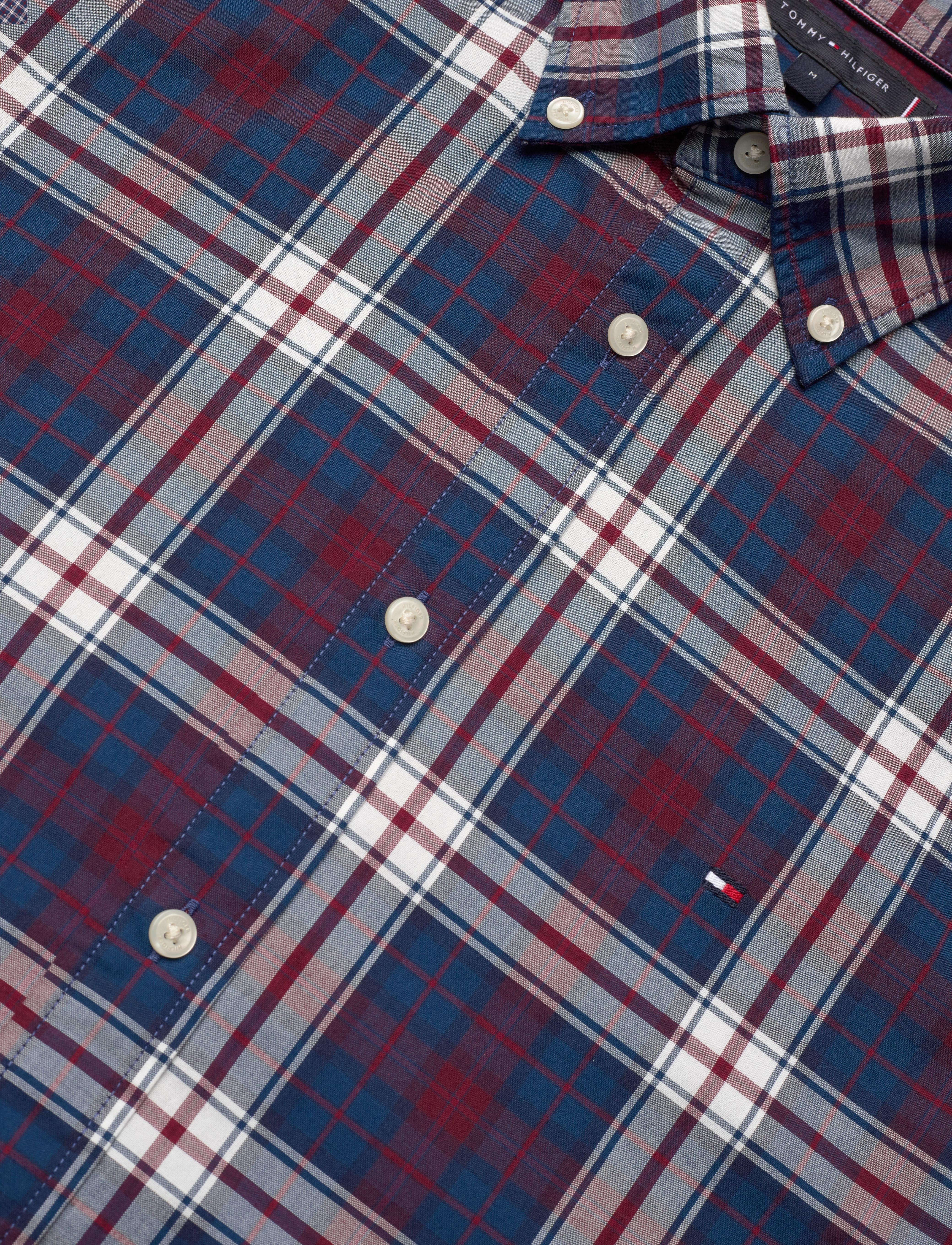 Tommy Hilfiger - FLEX POPLIN TOMMY TARTAN RF SHRT - deep indigo / rouge check - 5