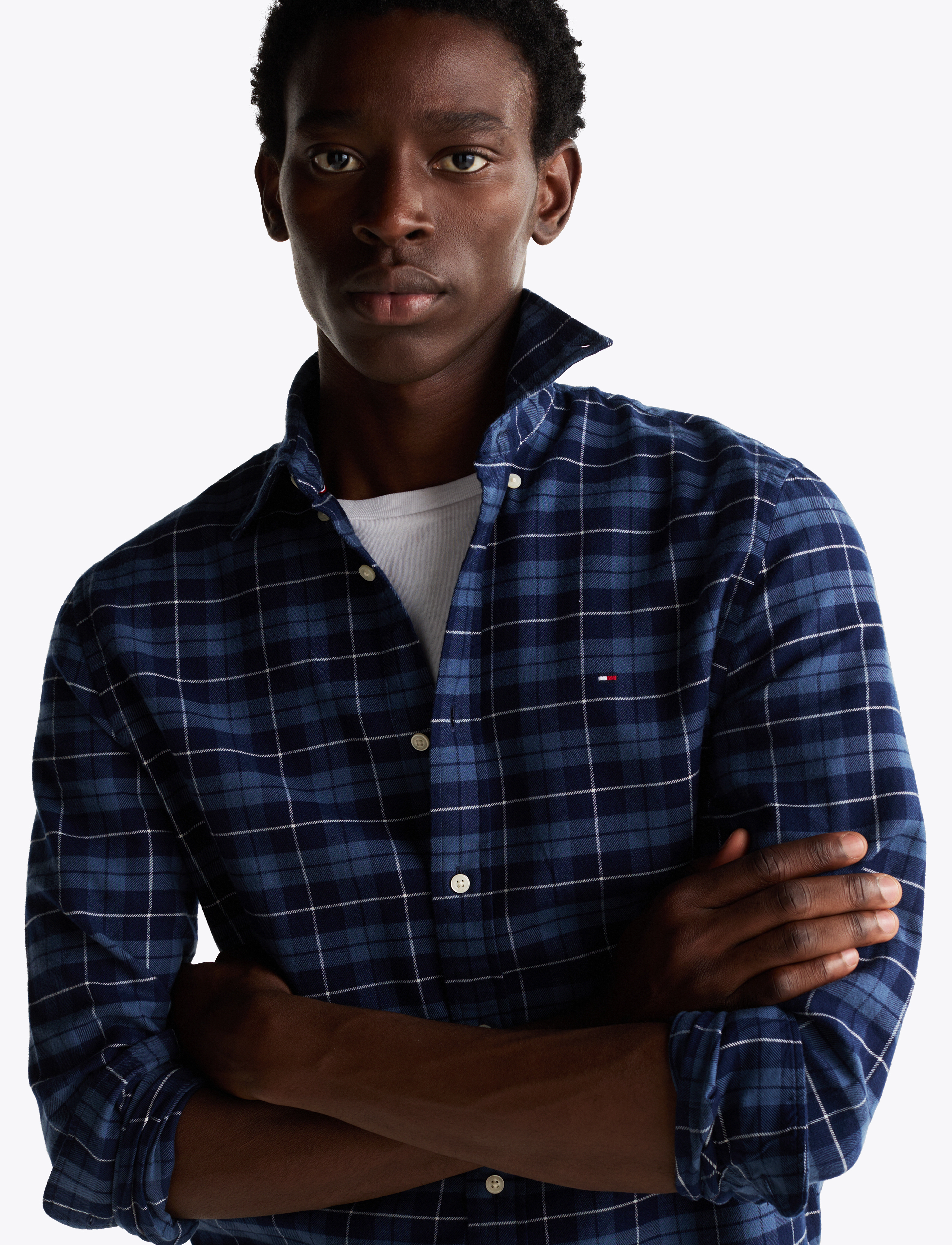 Tommy Hilfiger - BRUSHED EASY CHECK RF SHIRT - aegean sea multi check - 5