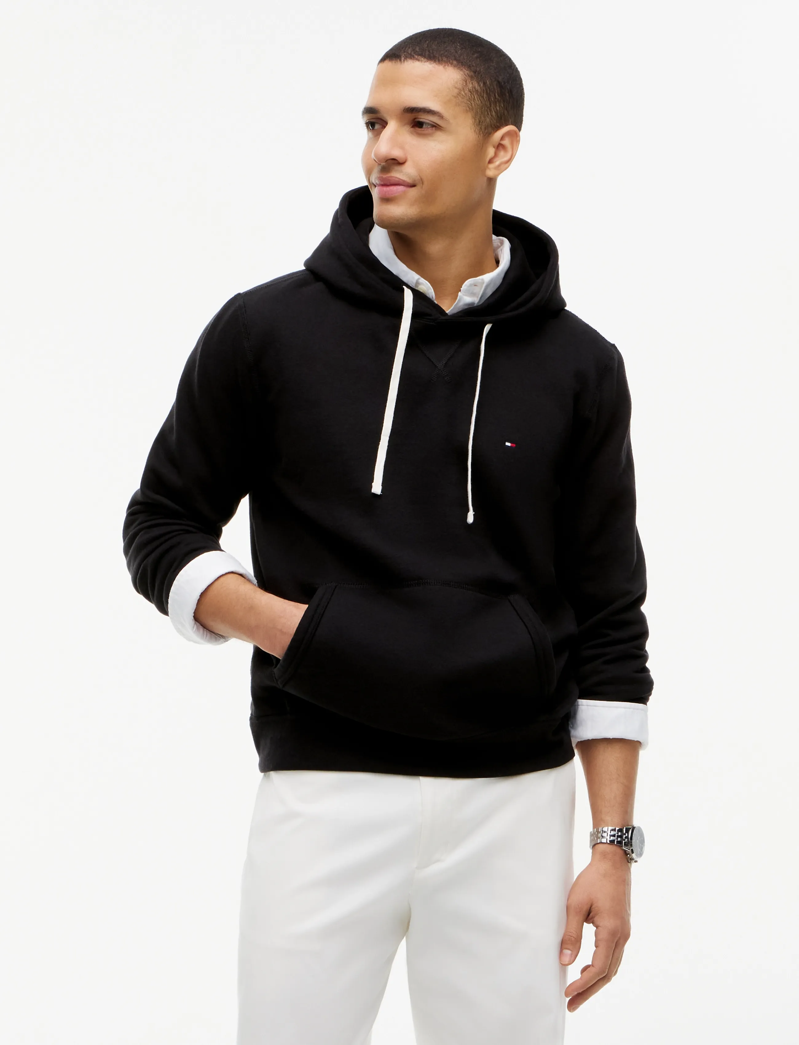 Tommy Hilfiger ESSENTIAL FLEECE HOODY - Tommy Hilfiger - BLACK / black