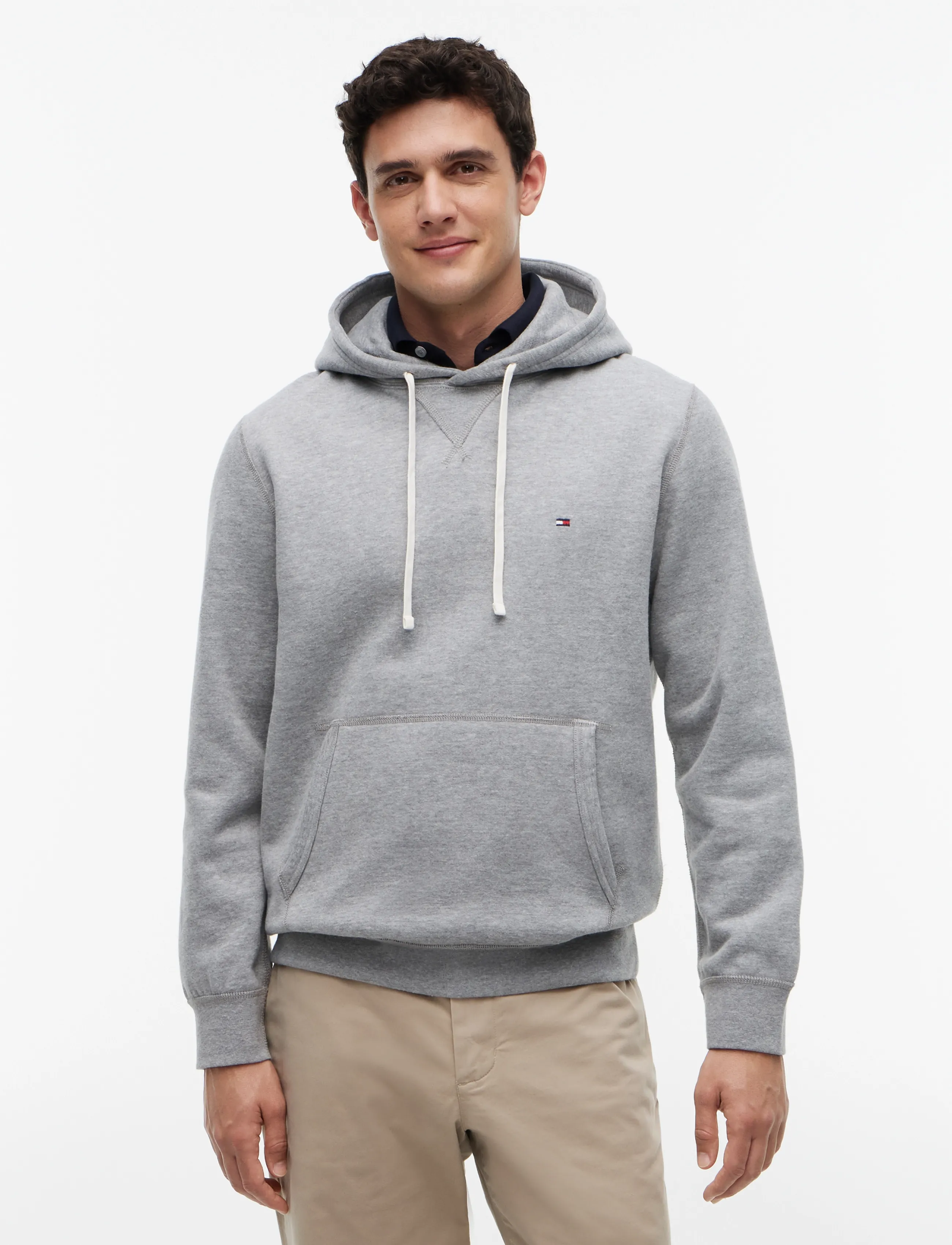 Tommy Hilfiger ESSENTIAL FLEECE HOODY - Tommy Hilfiger - MEDIUM GREY HEATHER / grey