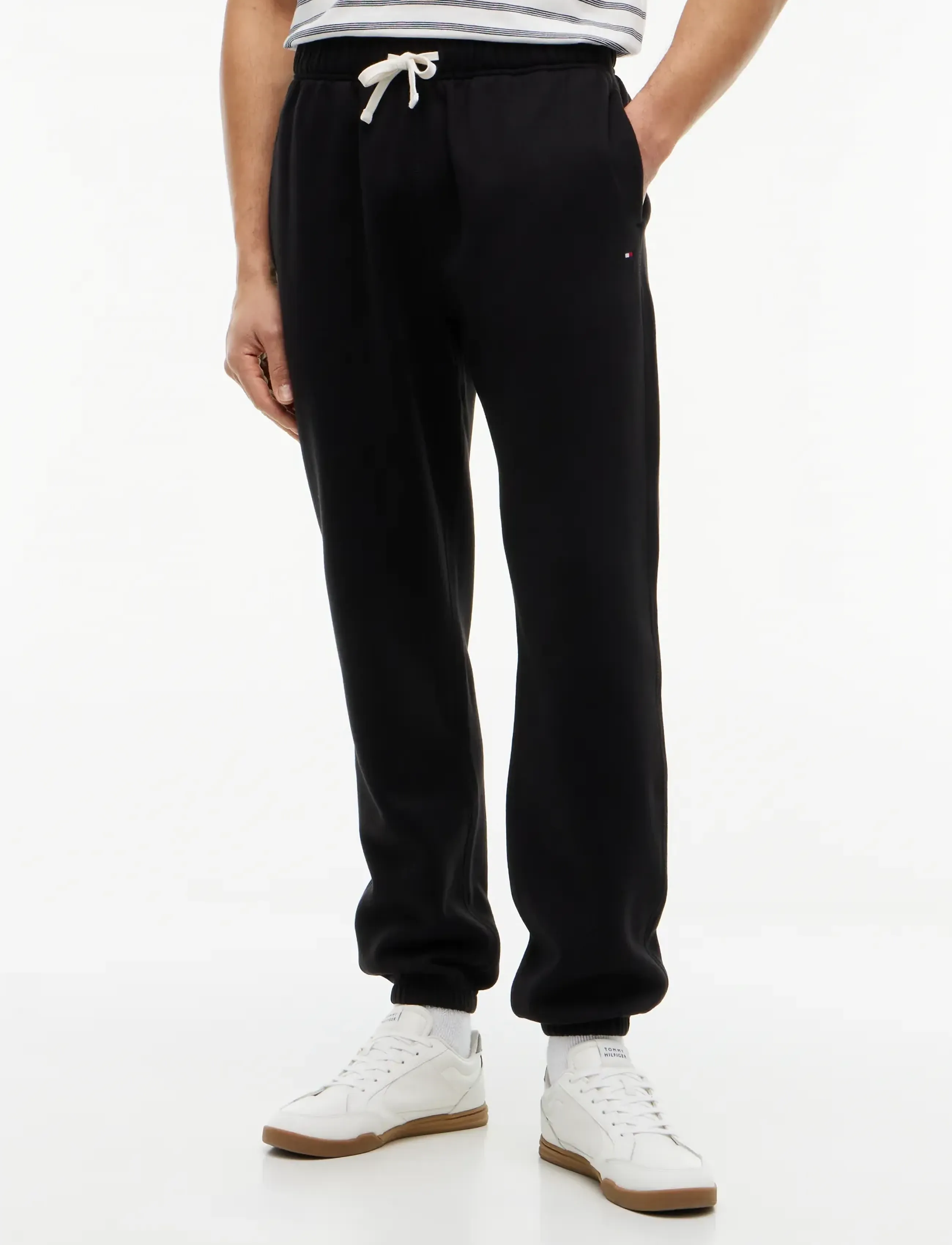 Tommy Hilfiger ESSENTIAL FLEECE SWEATPANT - Tommy Hilfiger - BLACK / black