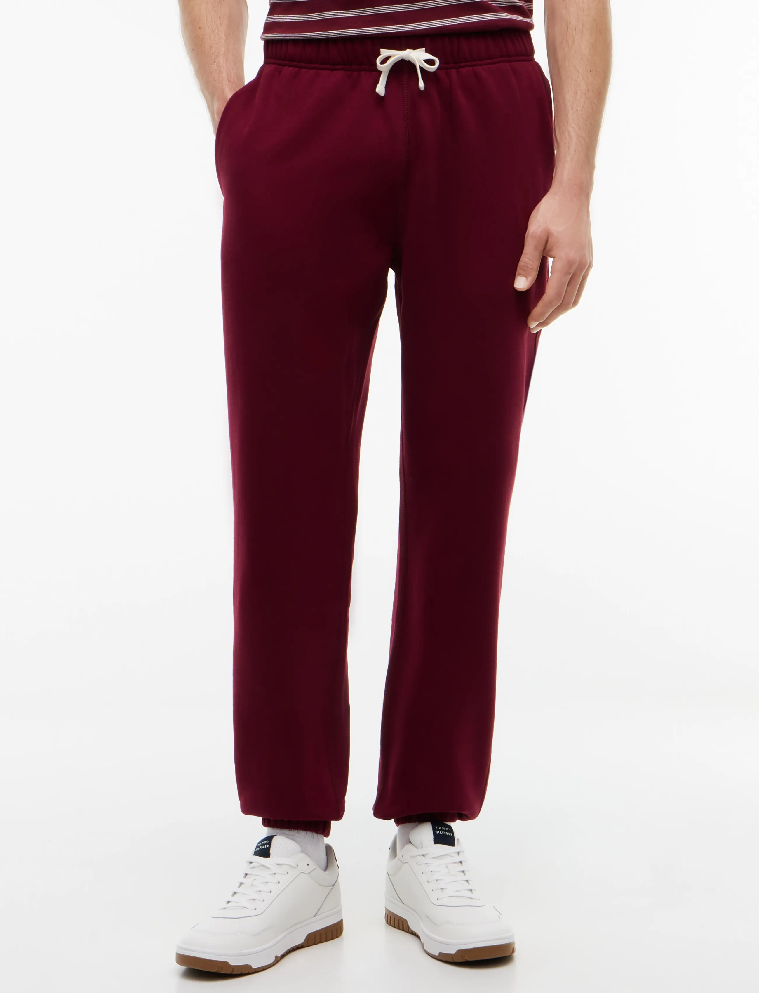 Tommy Hilfiger ESSENTIAL FLEECE SWEATPANT - Tommy Hilfiger - BURGUNDY / burgundy