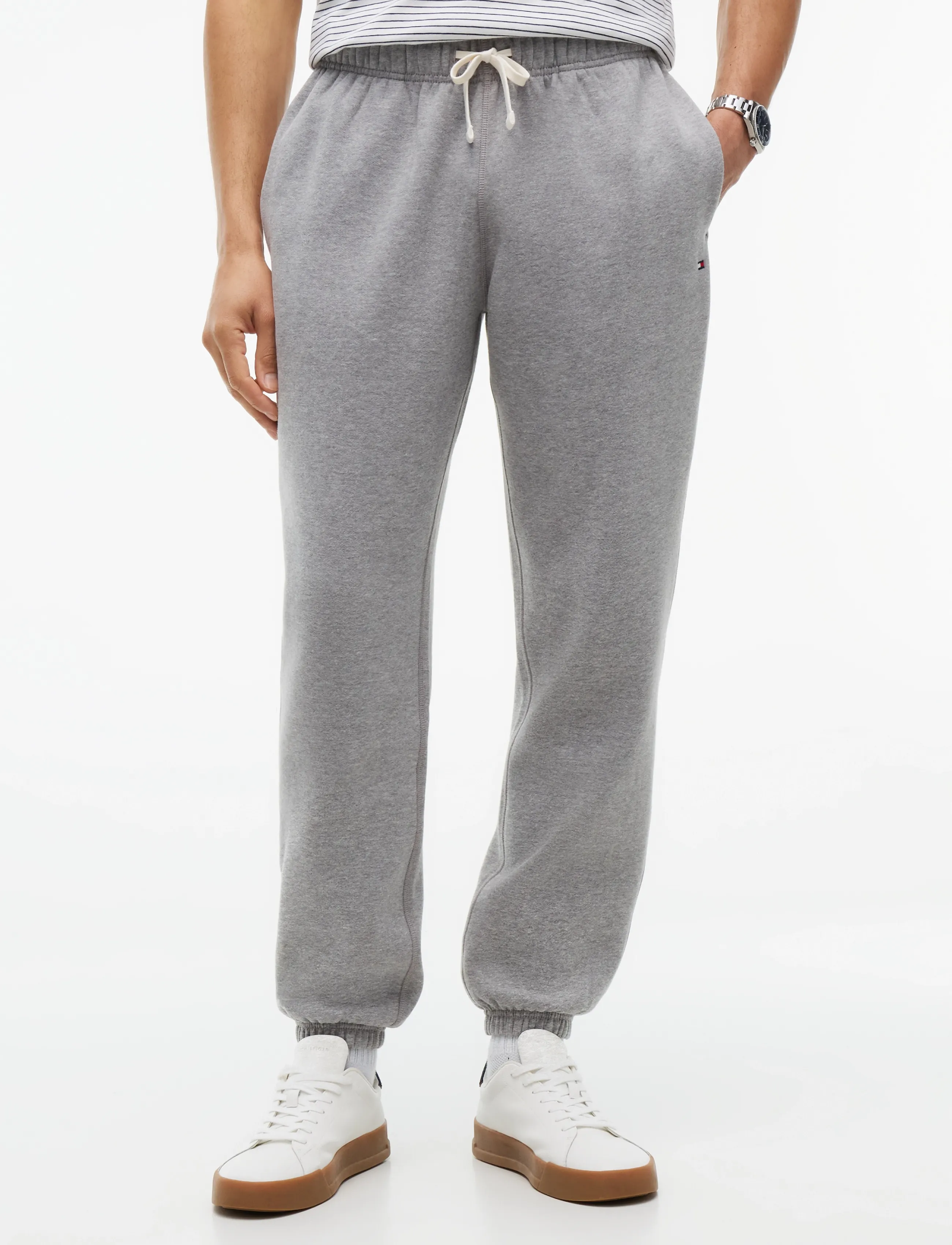 Tommy Hilfiger ESSENTIAL FLEECE SWEATPANT - Kläder - MEDIUM GREY HEATHER / grey