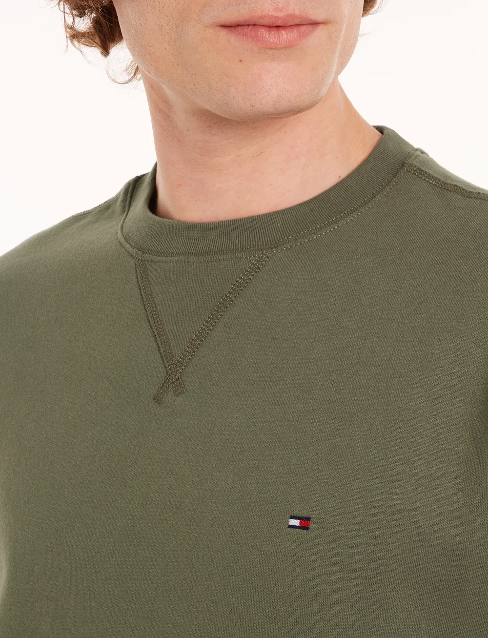 Tommy Hilfiger - ESSENTIAL FLEECE CREWNECK - shoppa efter tillfälle - battle green - 2