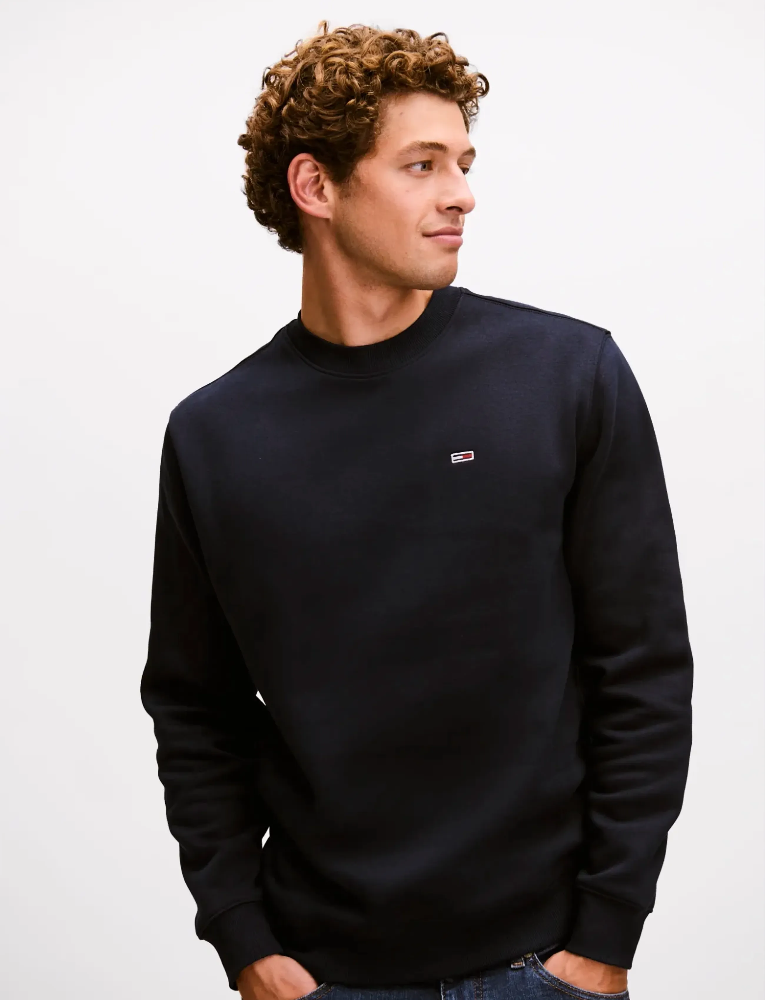 Tommy Hilfiger ESSENTIAL FLEECE CREWNECK - Tøj - DESERT SKY / navy