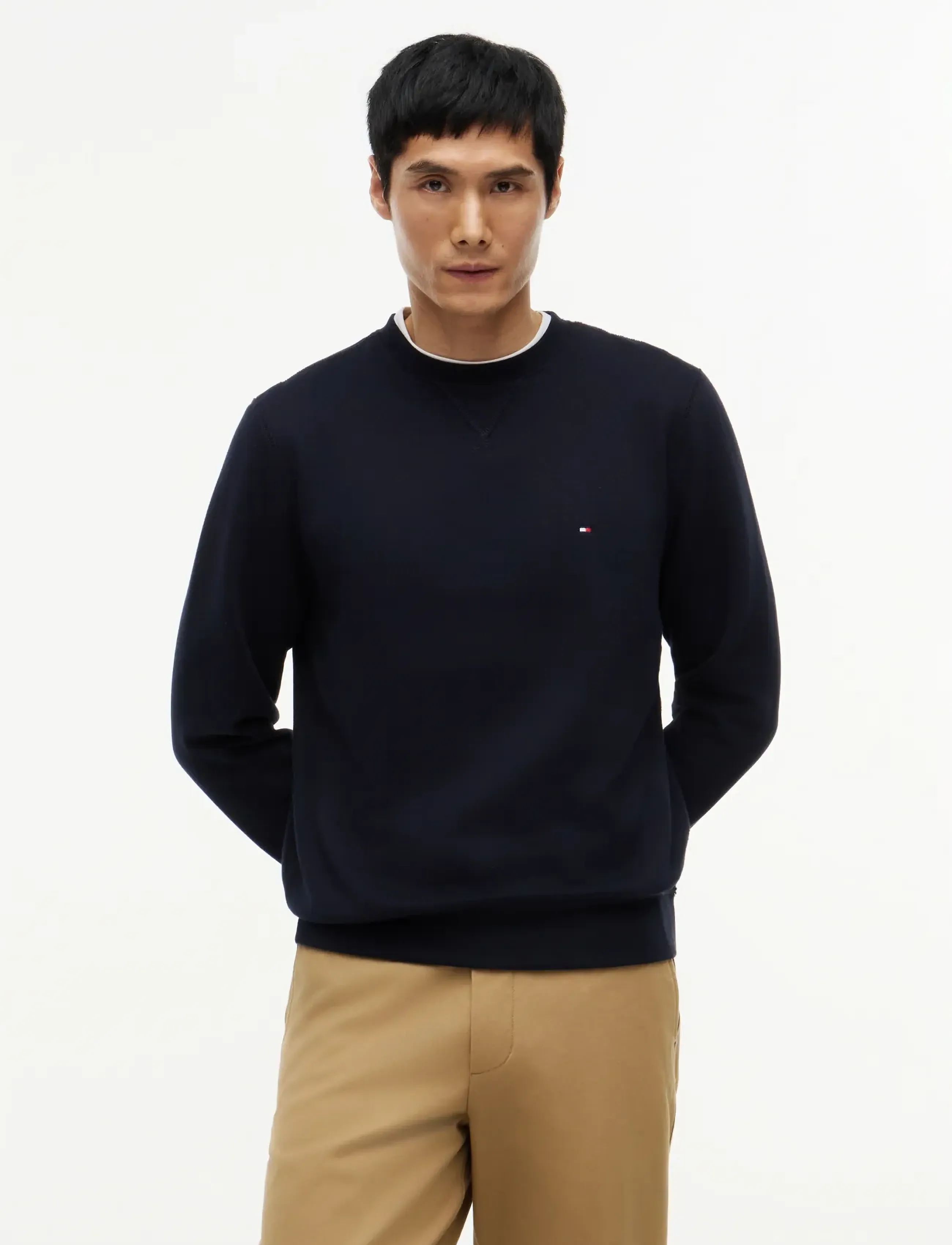 Tommy Hilfiger ESSENTIAL FLEECE CREWNECK - Tommy Hilfiger - NAVY BLUE / navy
