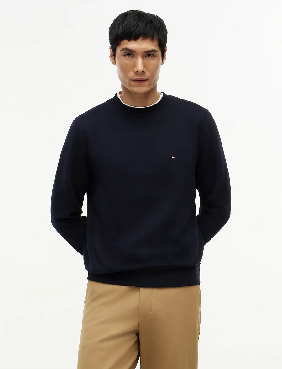 Tommy Hilfiger - ESSENTIAL FLEECE CREWNECK - puhkuse põhitooted - navy blue - 0