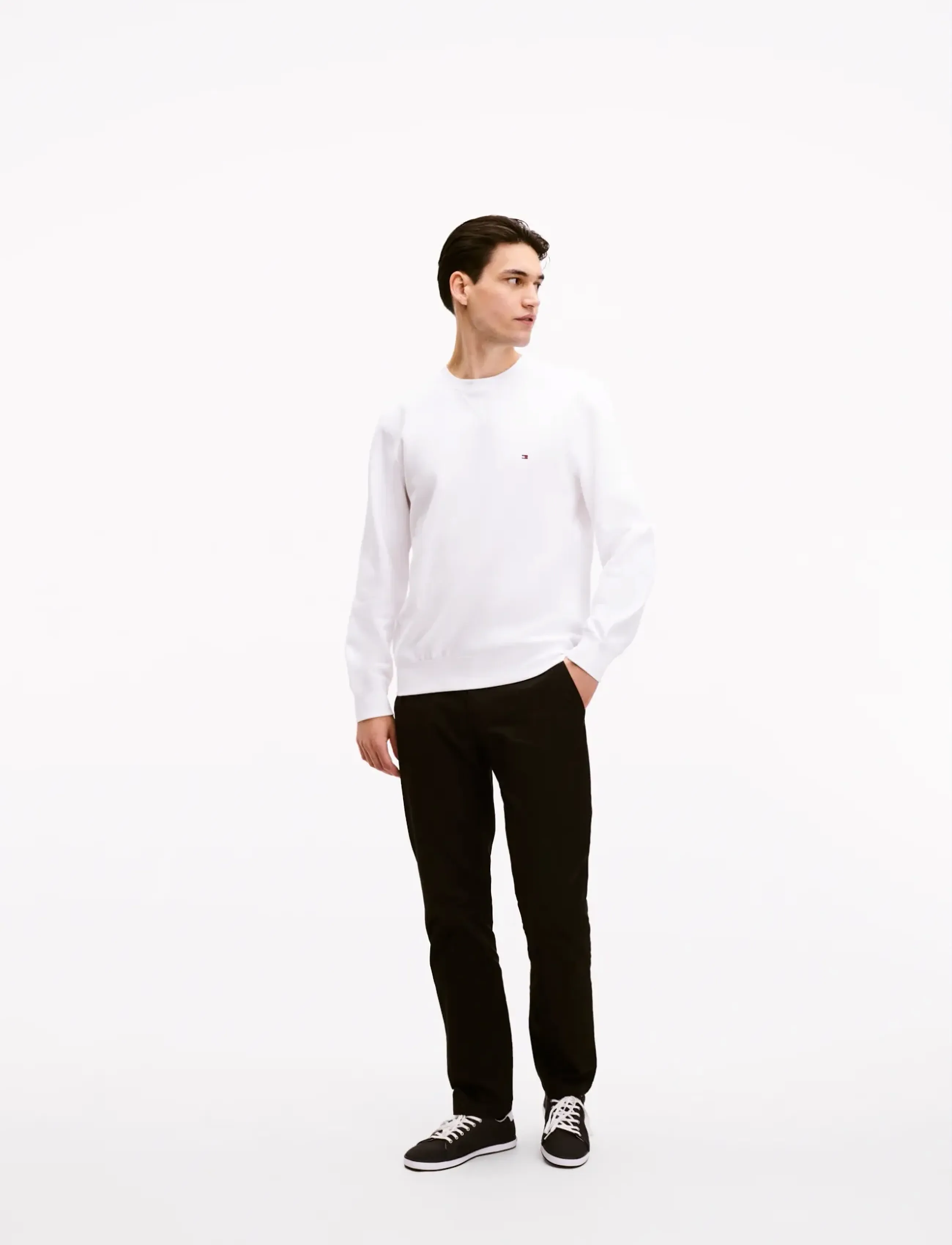 Tommy Hilfiger ESSENTIAL FLEECE CREWNECK - Sweatshirts - WHITE / white