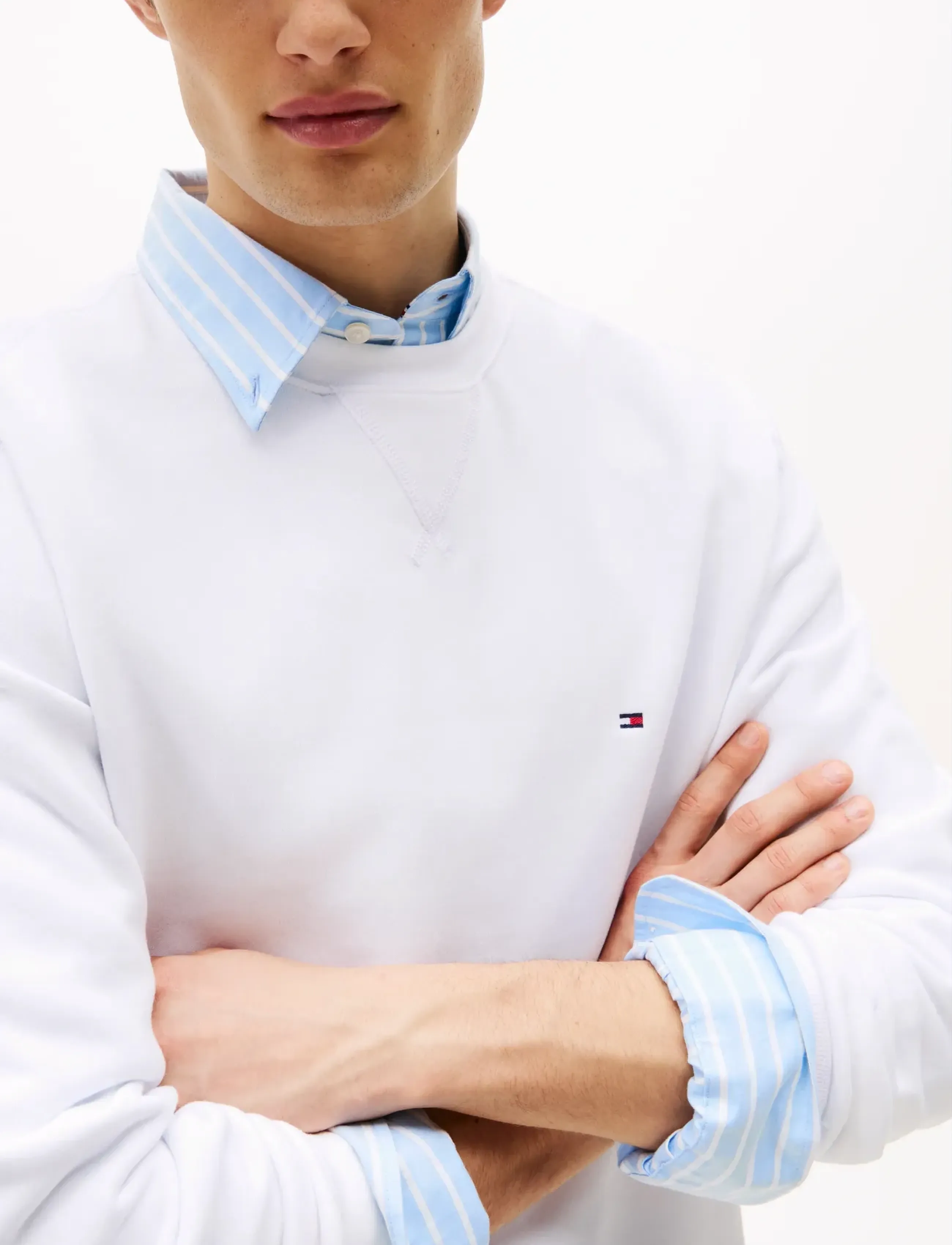 TOMMY HILFIGER Essential Fleece Crewneck fleecetröja herr – bild 7