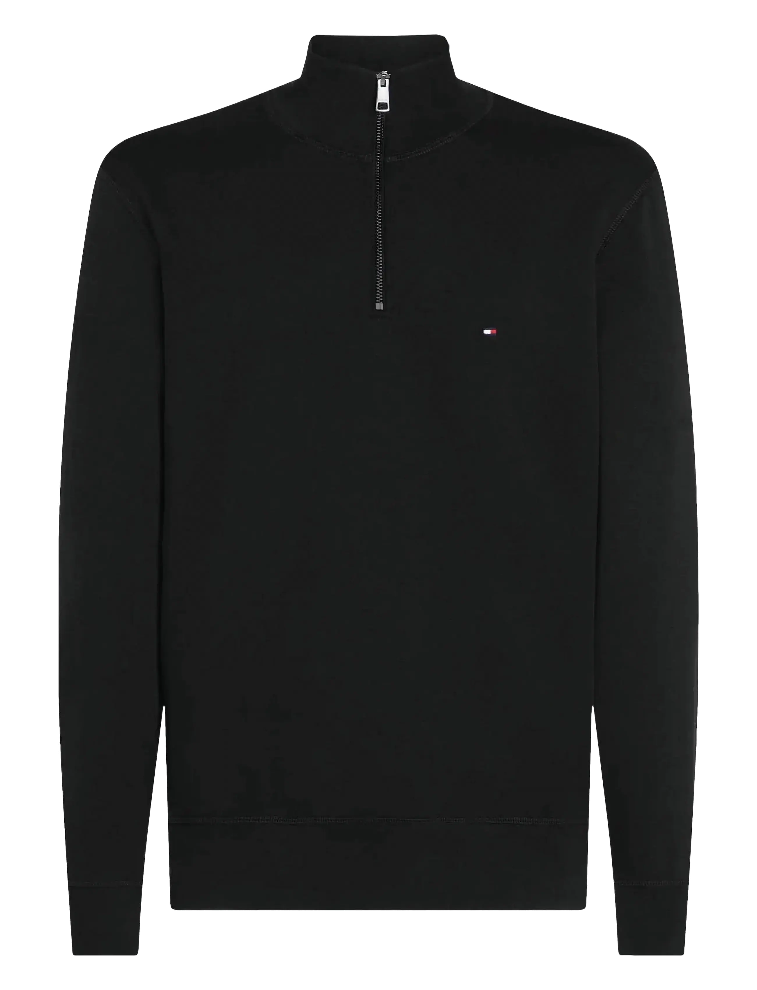 Tommy Hilfiger ESSENTIAL FLEECE 1/4 ZIP - Pullover mit halbem Reißverschluss - BLACK / black