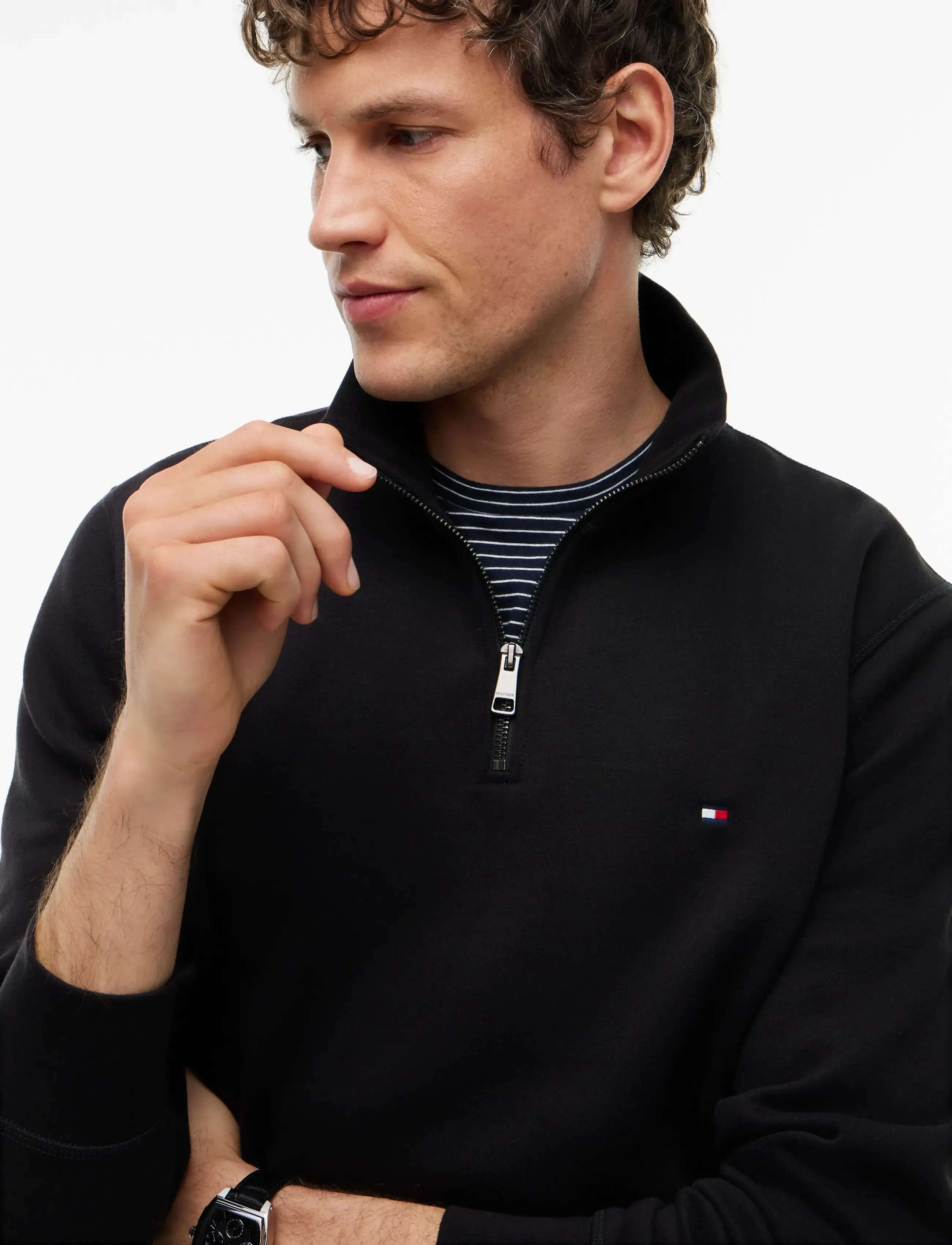 Tommy Hilfiger - ESSENTIAL FLEECE 1/4 ZIP - pullover mit halbem reißverschluss - black - 4