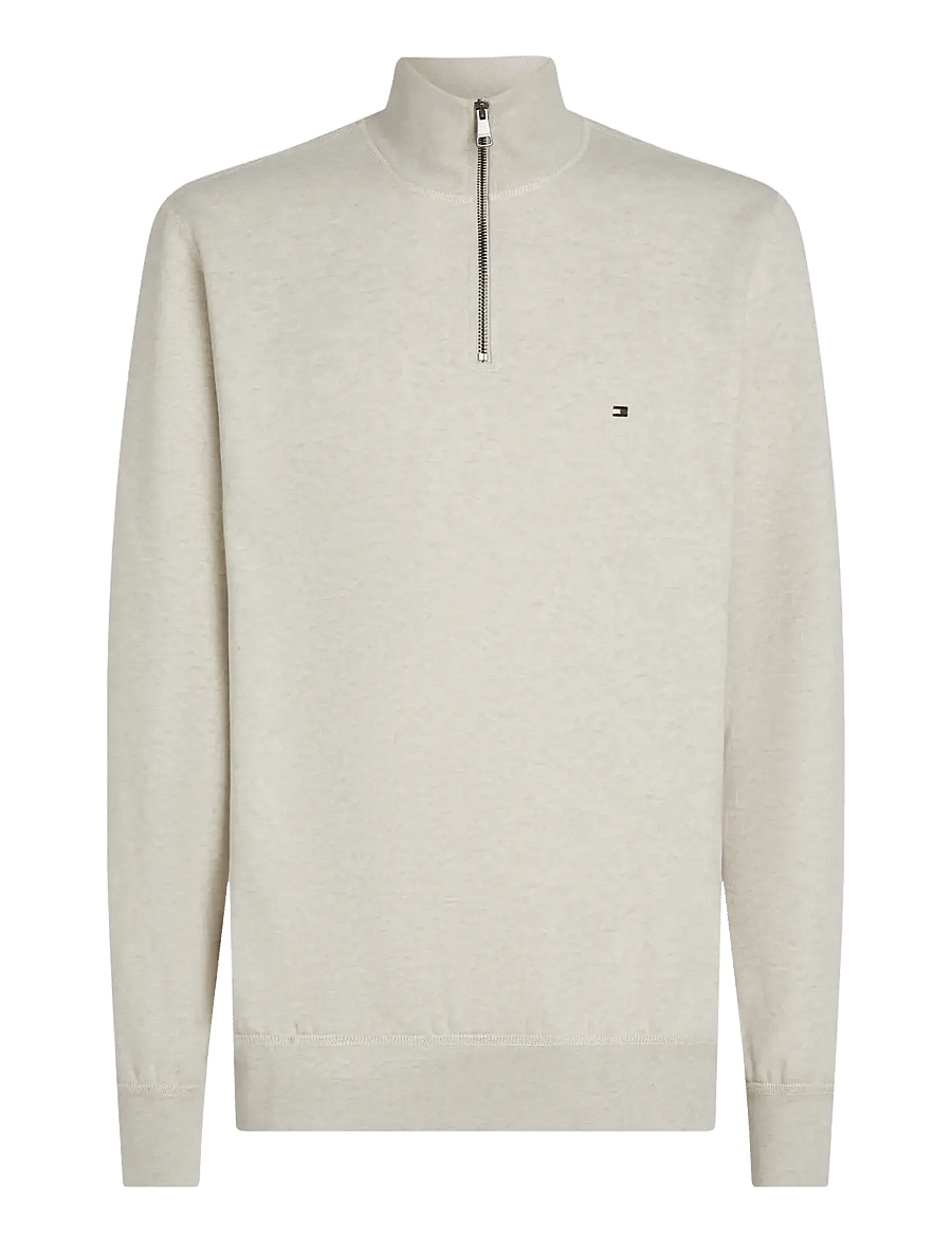 Tommy Hilfiger - ESSENTIAL FLEECE 1/4 ZIP - heathered oatmilk - 1