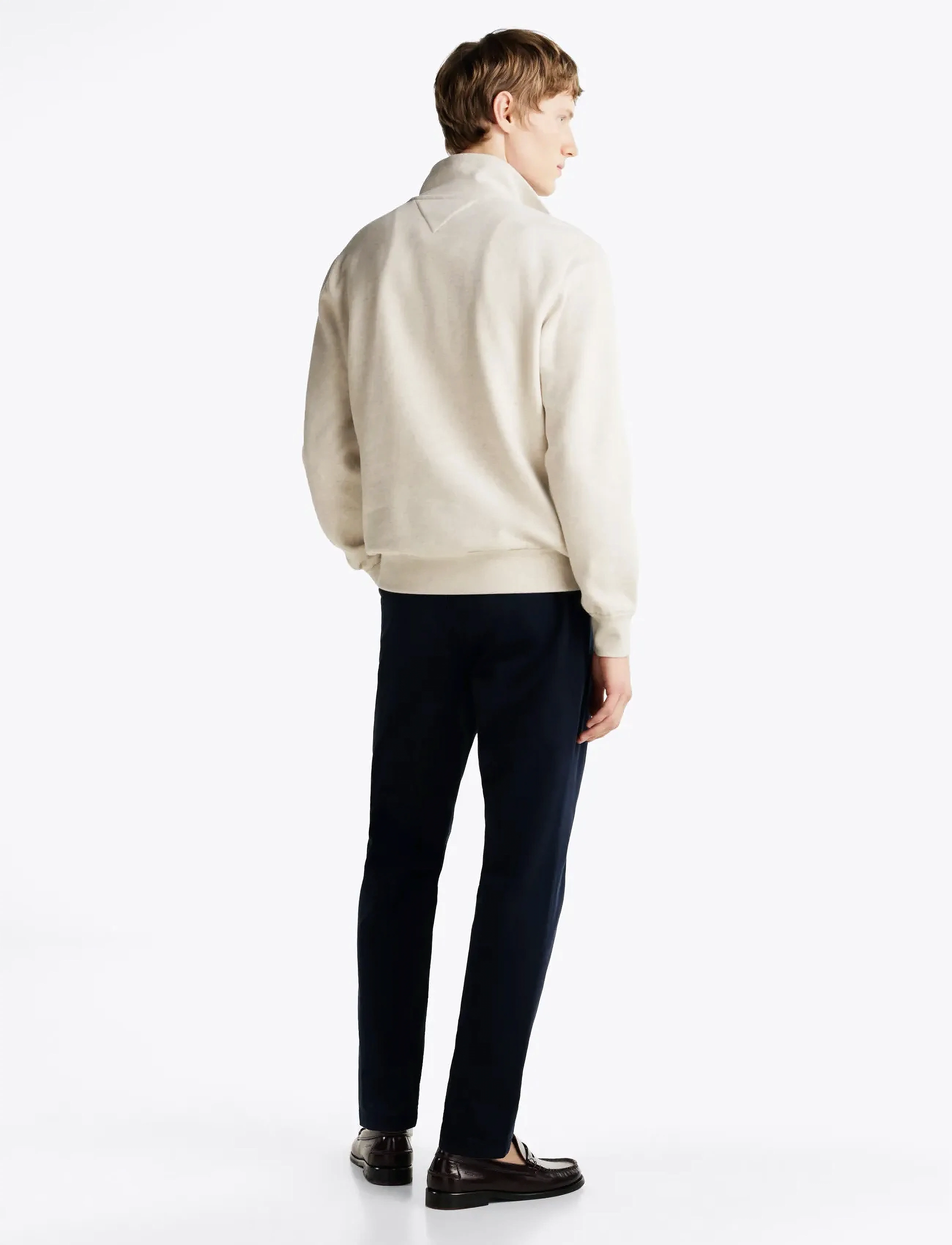 Tommy Hilfiger - ESSENTIAL FLEECE 1/4 ZIP - heathered oatmilk - 4